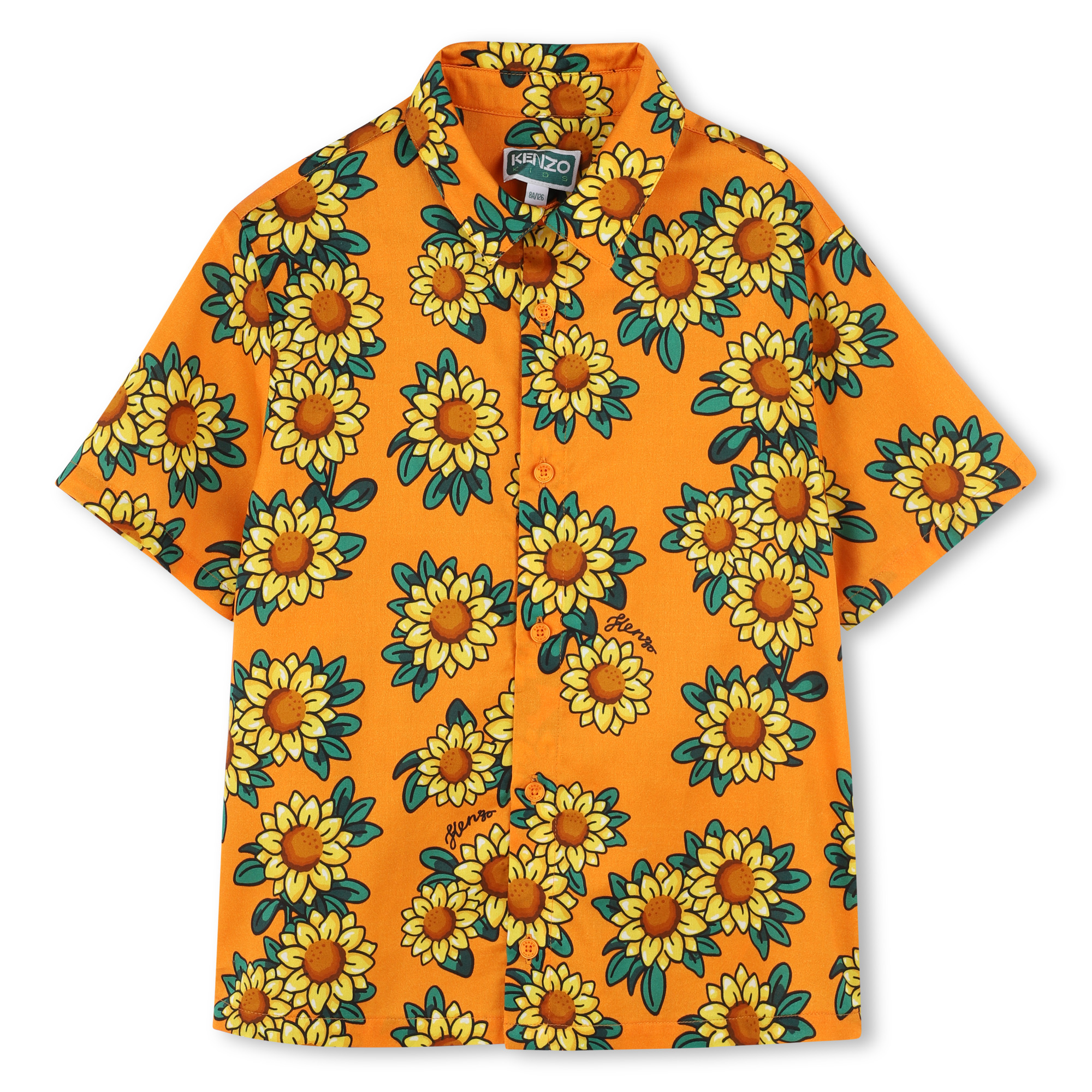 Camisa de satén de algodón KENZO KIDS para NIÑO