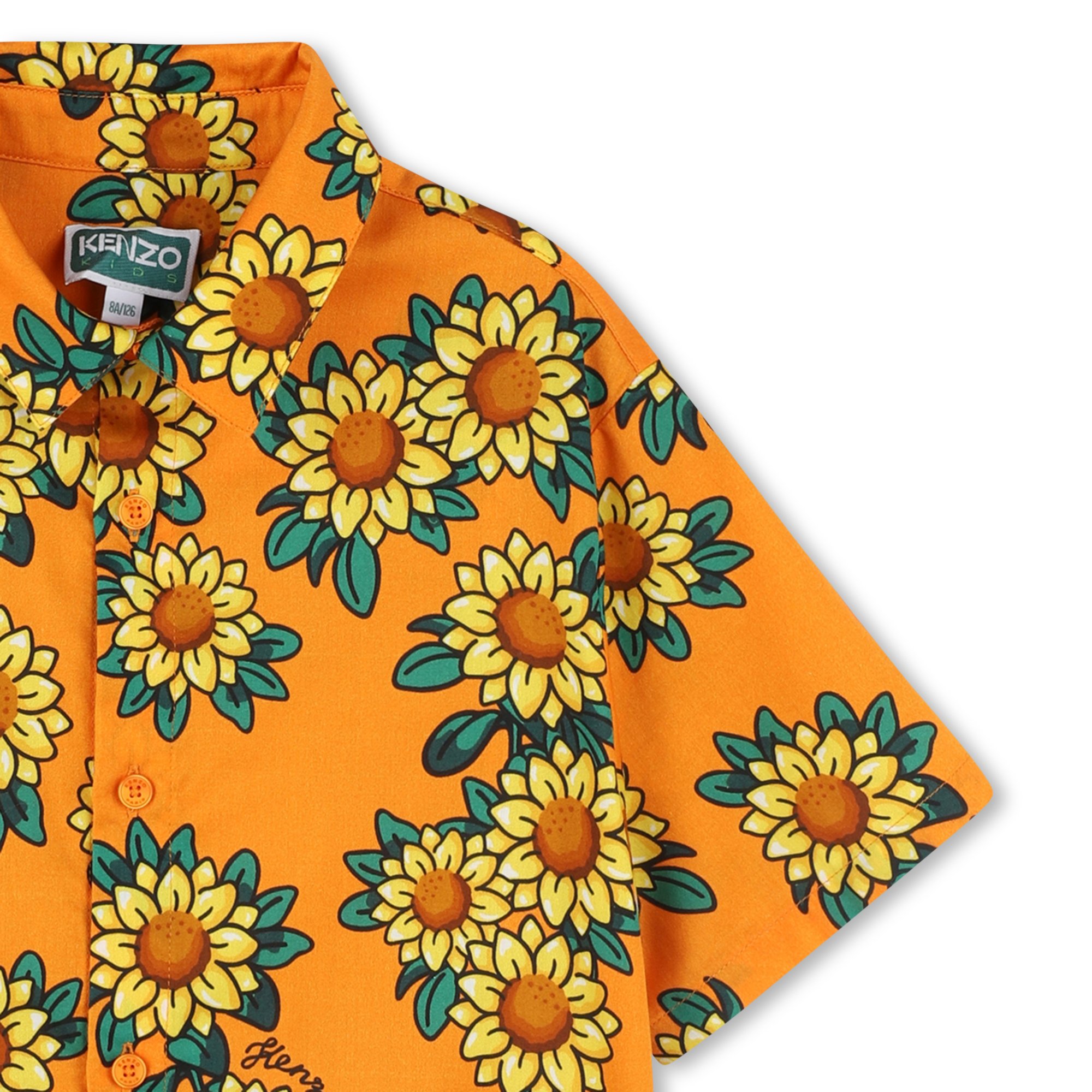 Camisa de satén de algodón KENZO KIDS para NIÑO