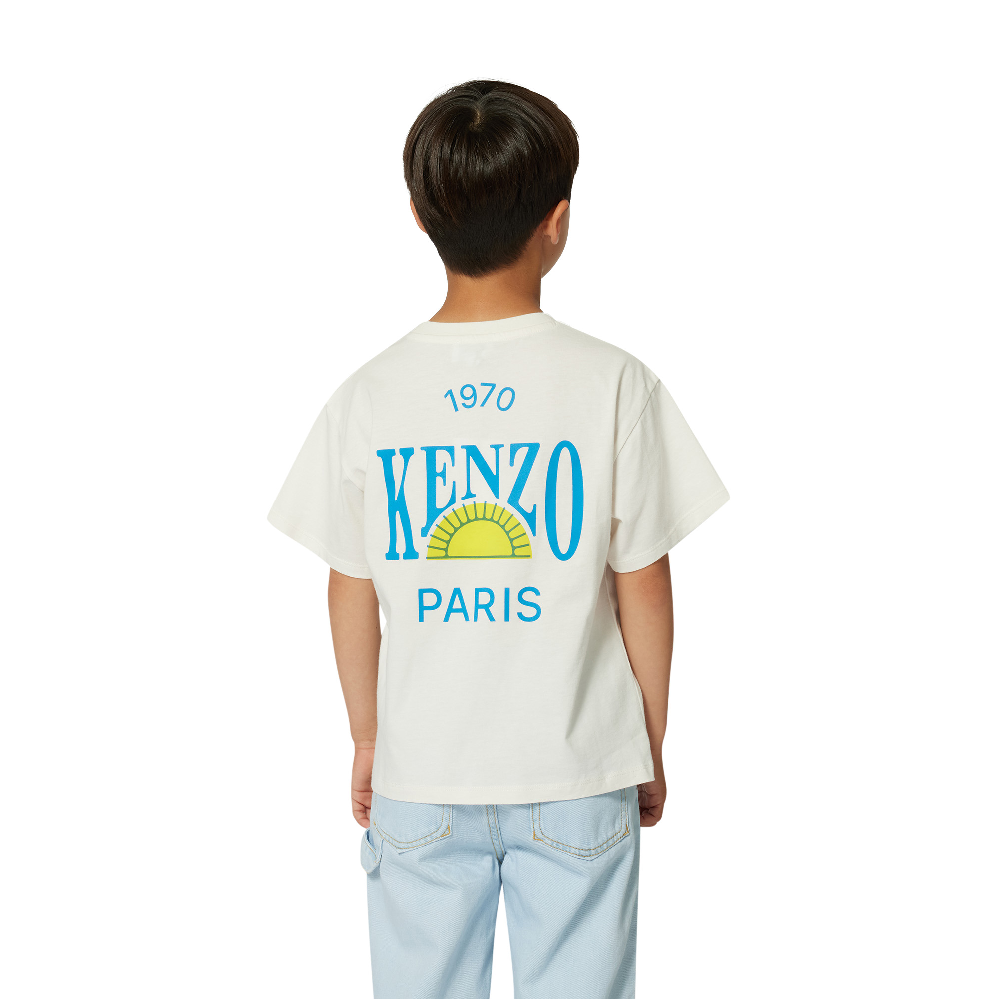 Jean avec imprimés siglés KENZO KIDS pour GARCON