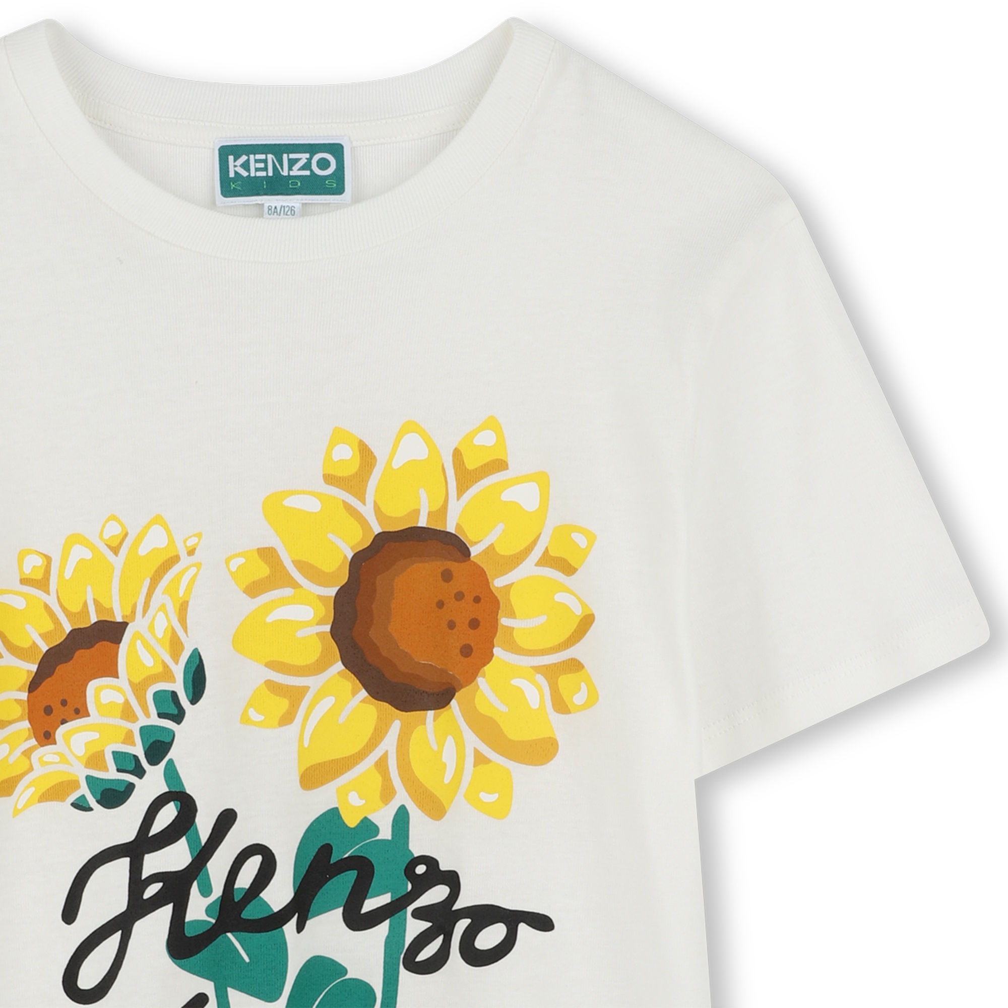 T-shirt with sunflower print KENZO KIDS for UNISEX