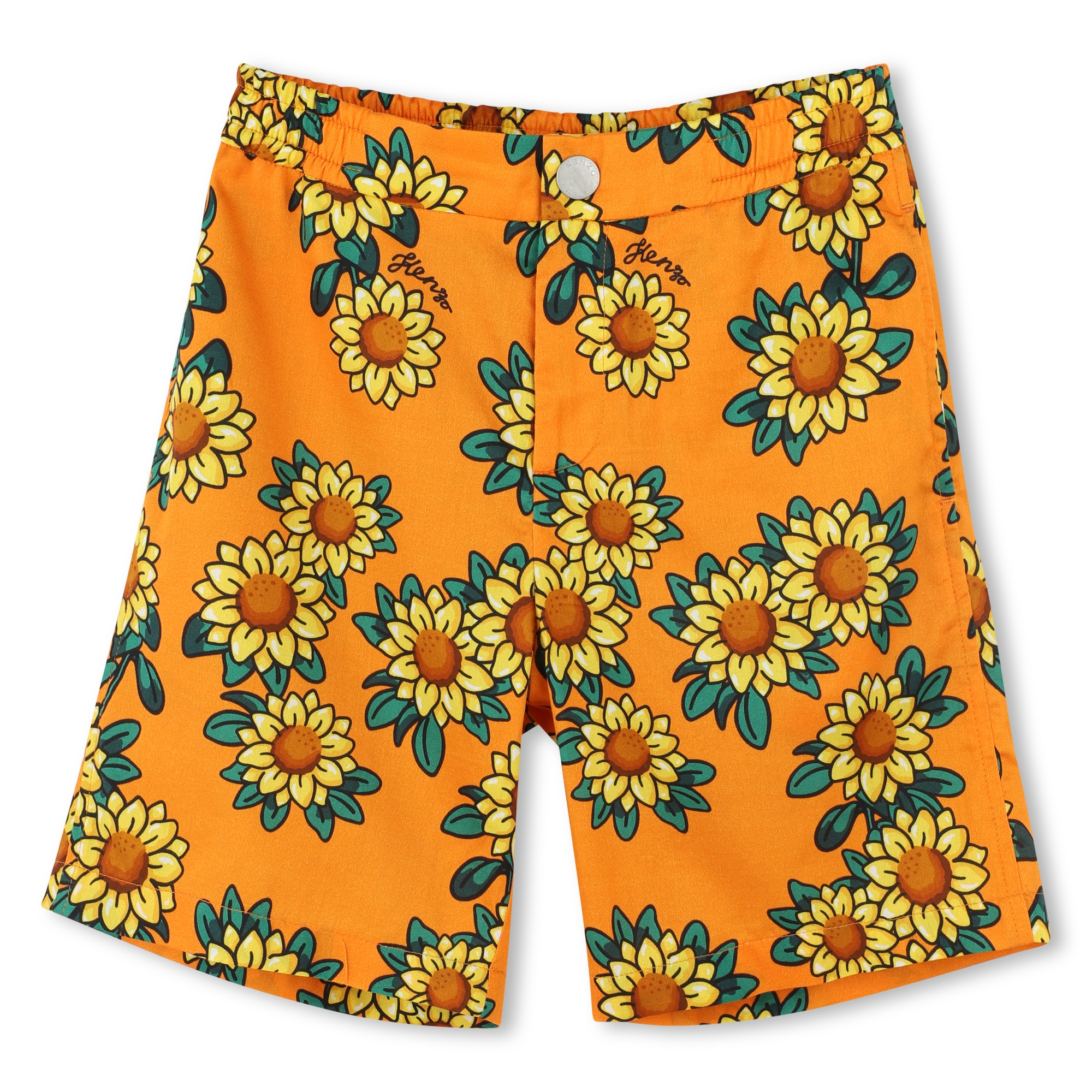 Cotton satin Bermuda shorts KENZO KIDS for BOY