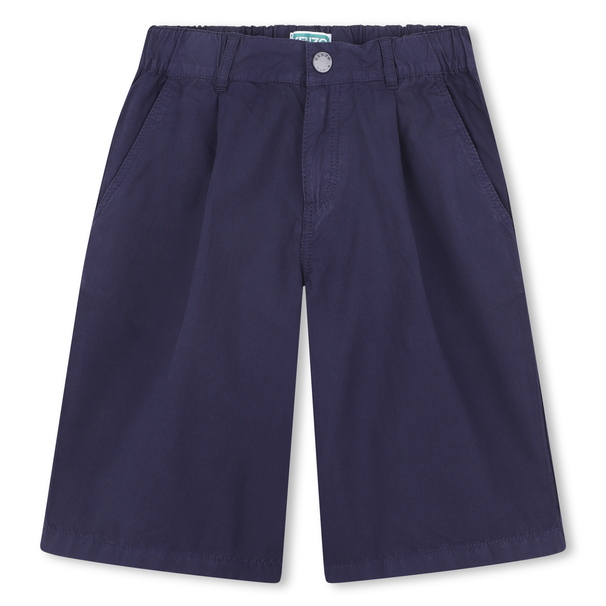 Plain cotton Bermuda shorts KENZO KIDS for BOY