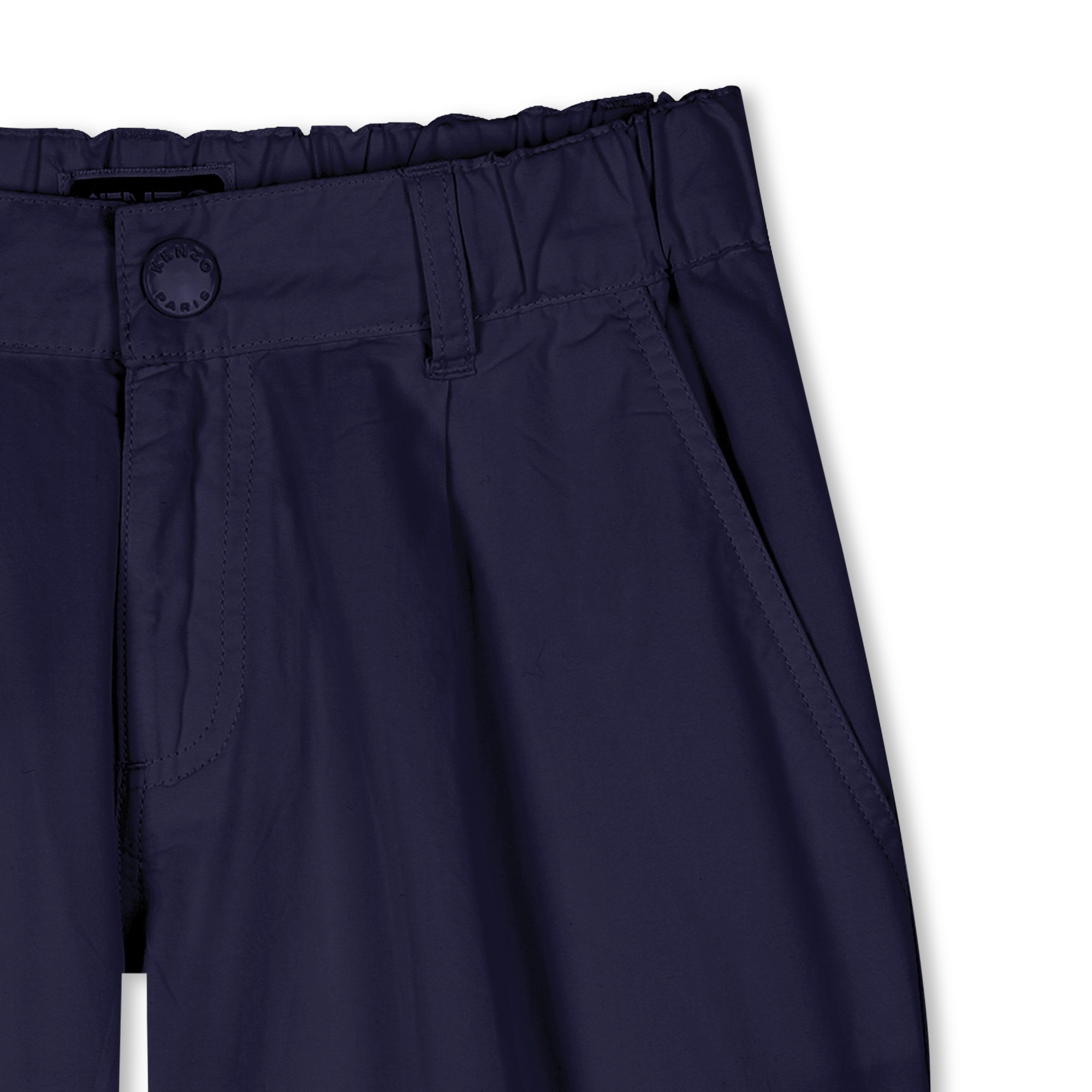 Plain cotton Bermuda shorts KENZO KIDS for BOY