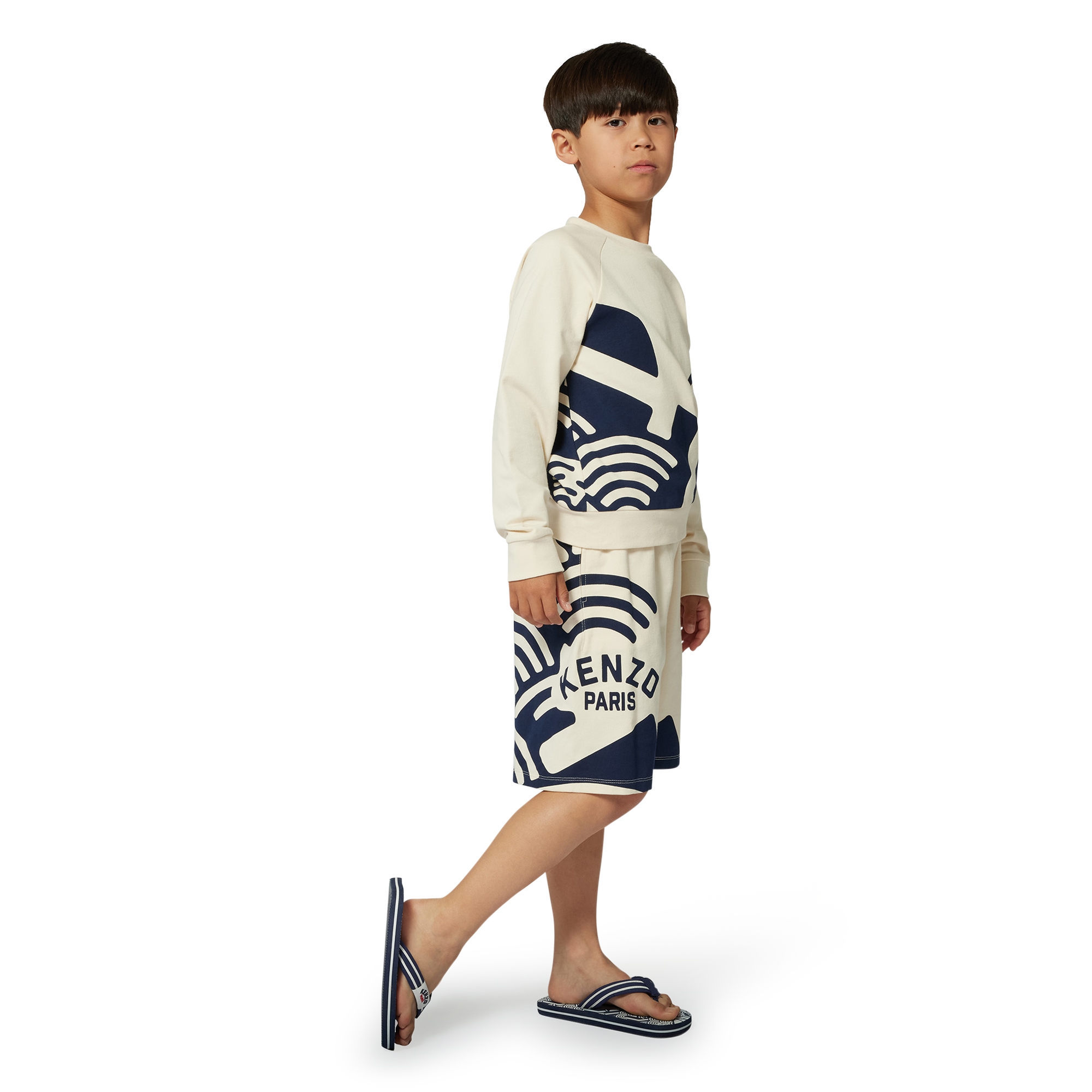 Bermuda avec imprimés siglés KENZO KIDS pour GARCON