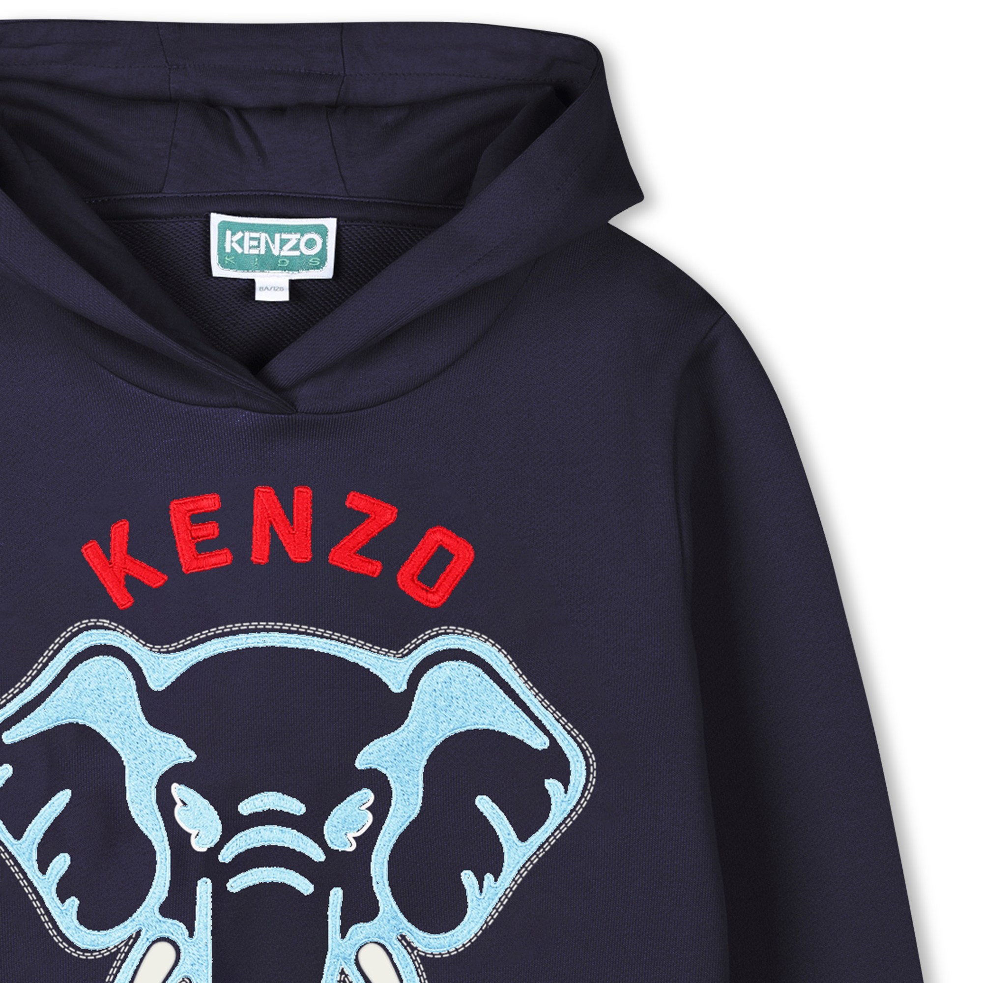 Hoody met geborduurde olifant KENZO KIDS Voor