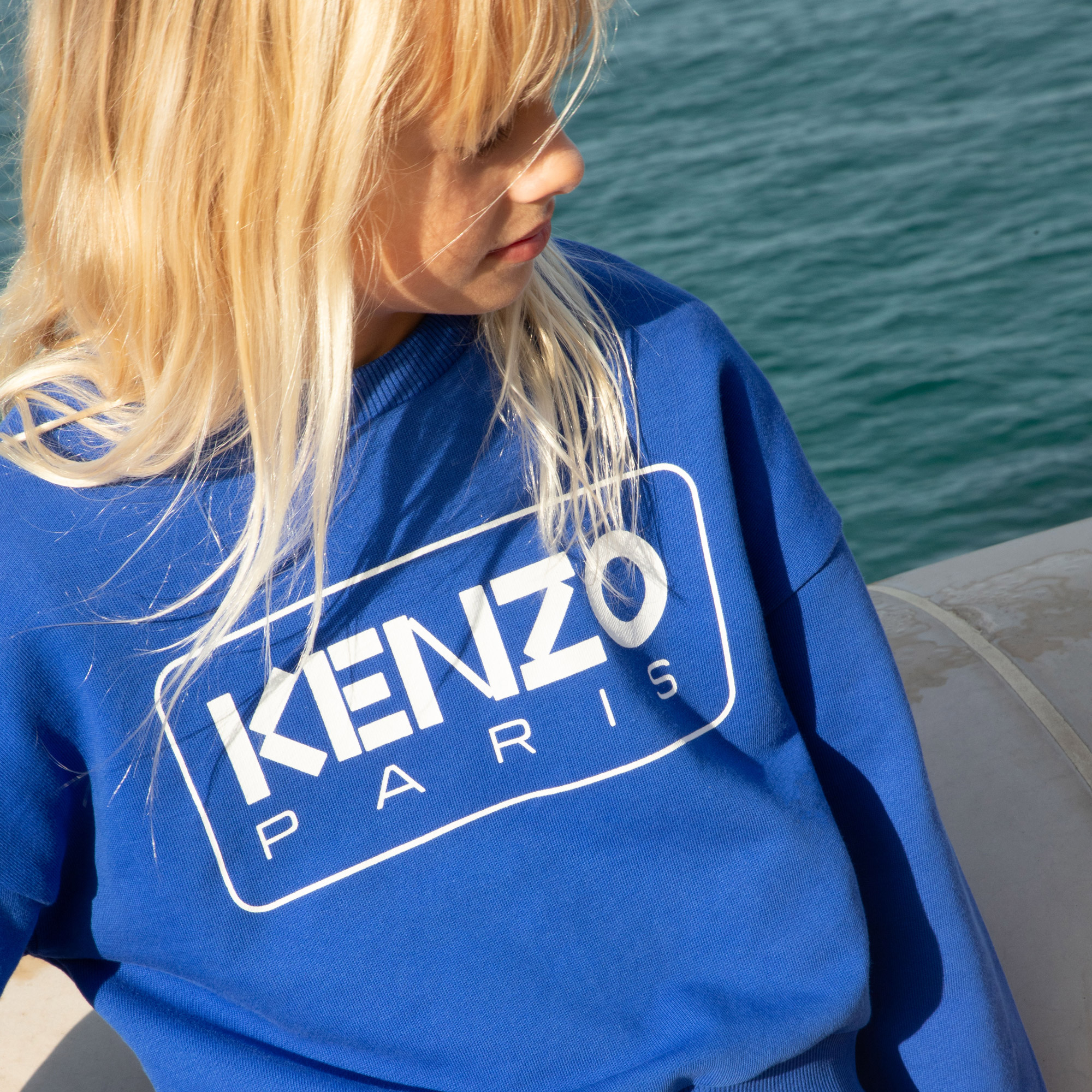 Fleece sweater van katoen KENZO KIDS Voor