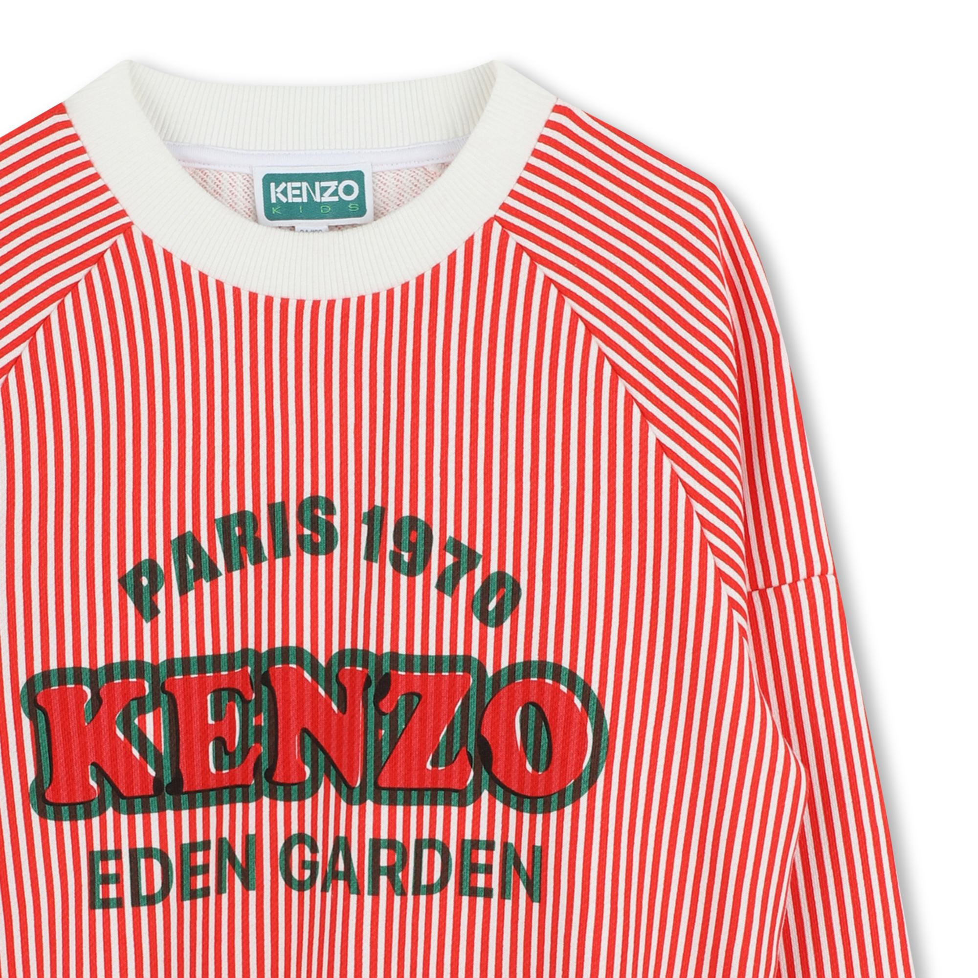 Gestreiftes Baumwollsweatshirt KENZO KIDS Für JUNGE