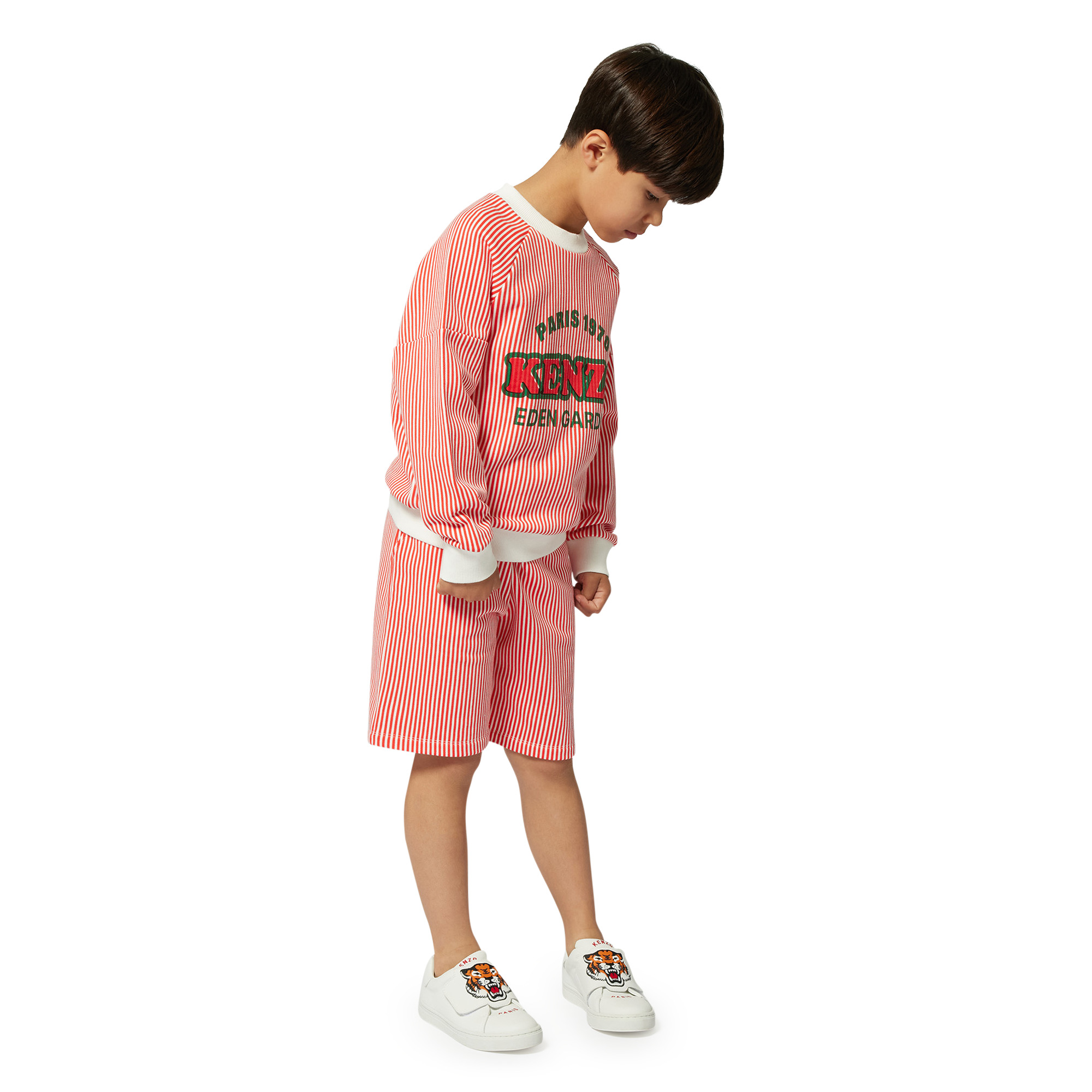 Gestreiftes Baumwollsweatshirt KENZO KIDS Für JUNGE