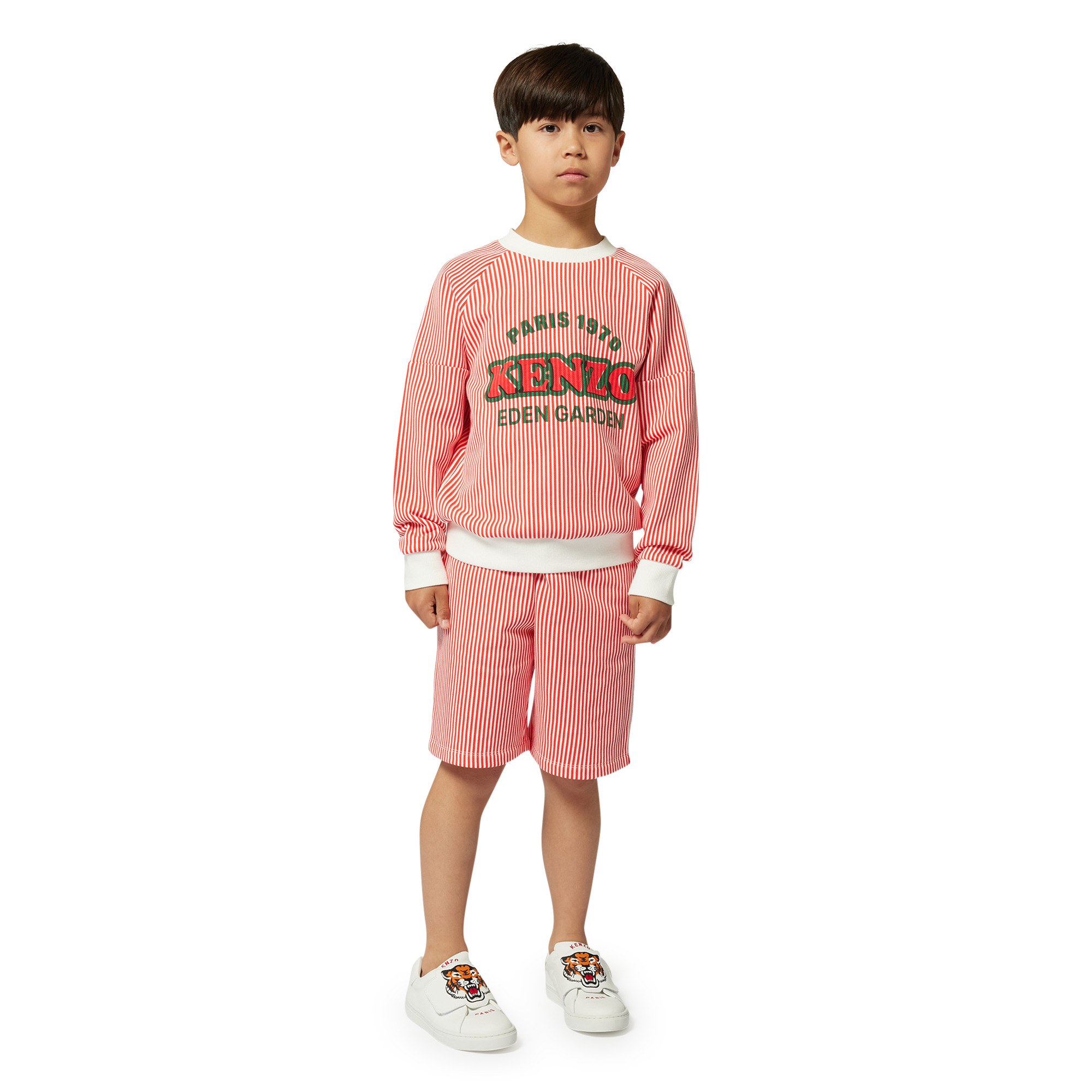 Felpa a righe in cotone KENZO KIDS Per RAGAZZO