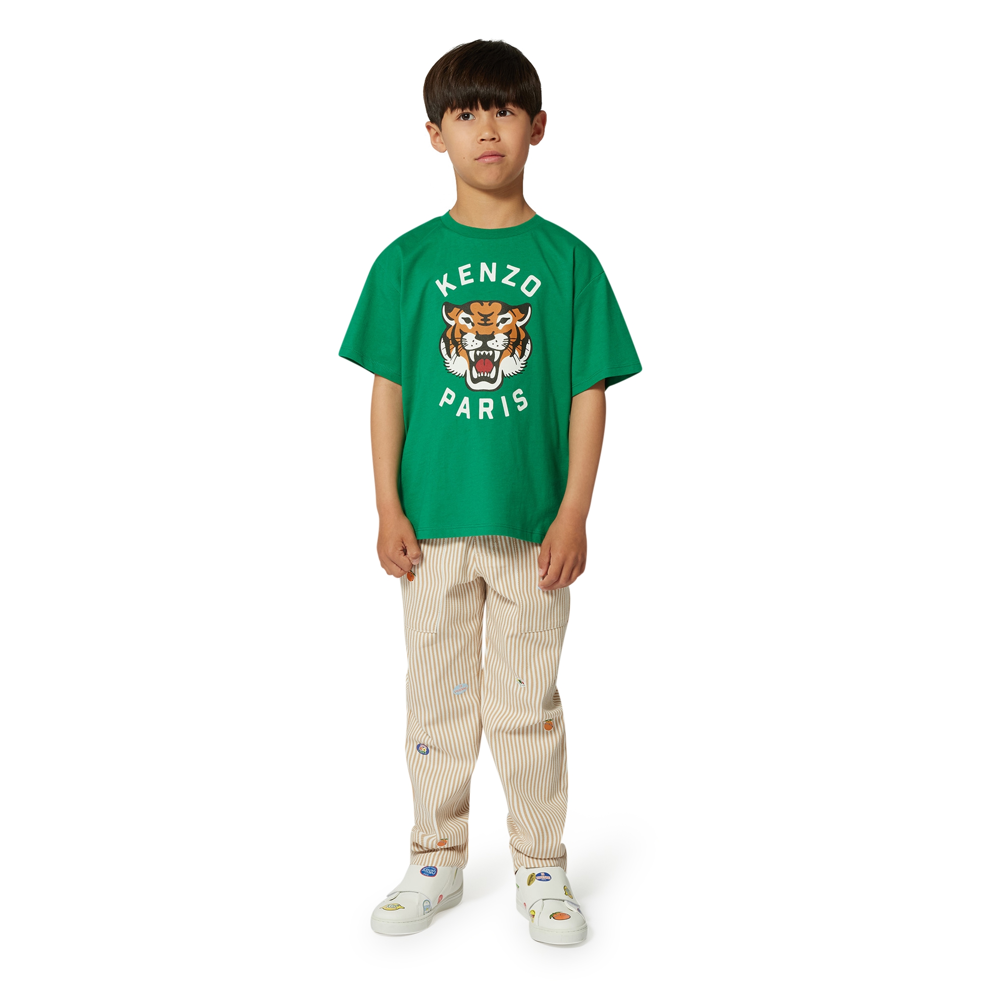 T-shirt in cotone con stampa KENZO KIDS Per RAGAZZO