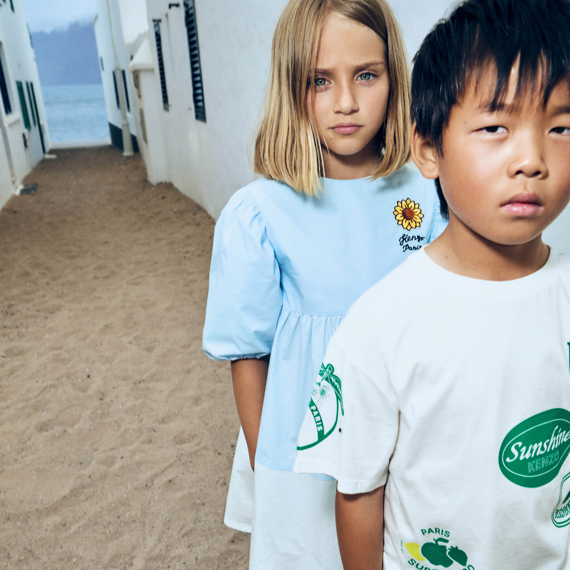 Rundhals-T-Shirt aus Baumwolle KENZO KIDS Für JUNGE