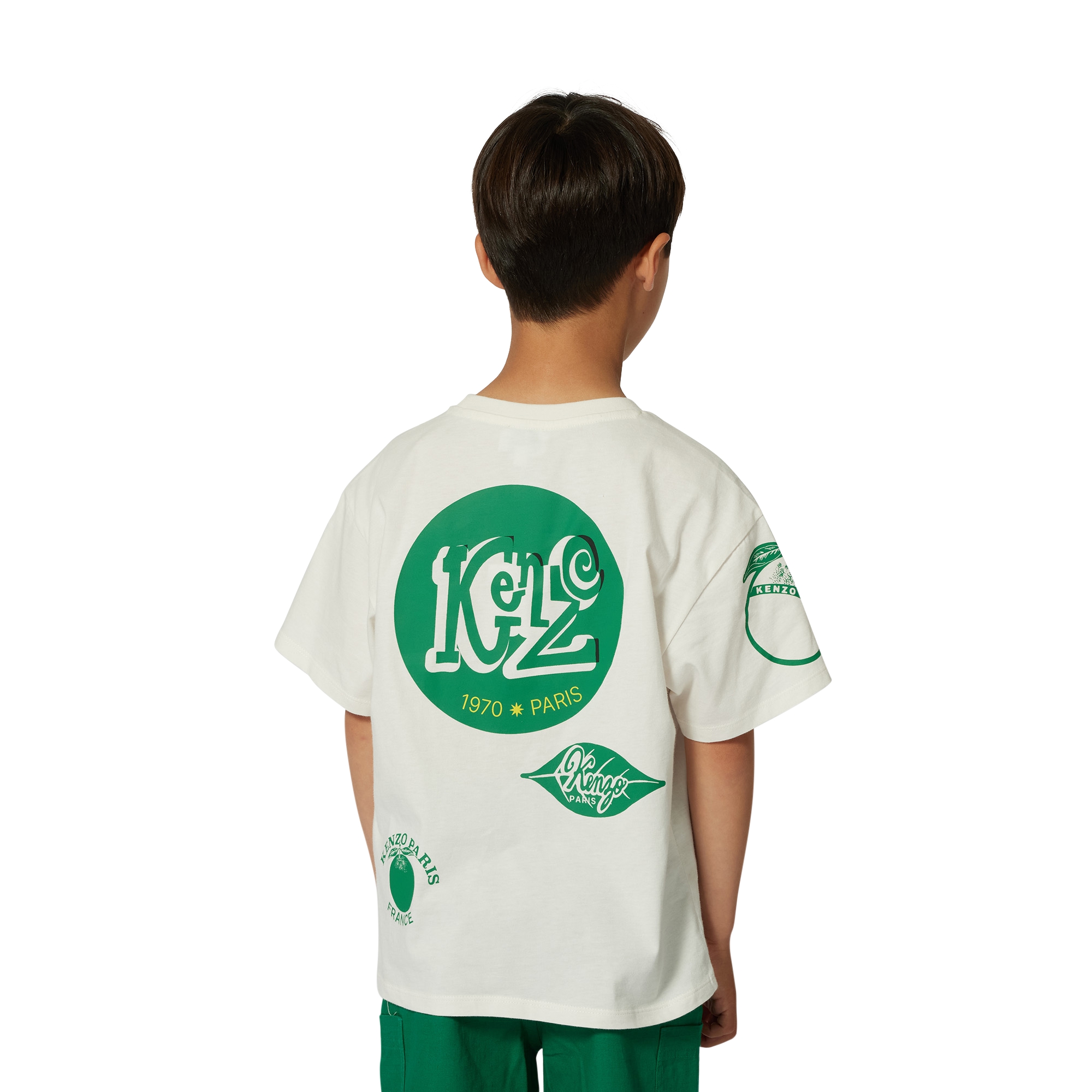 T-shirt en coton à col rond KENZO KIDS pour GARCON