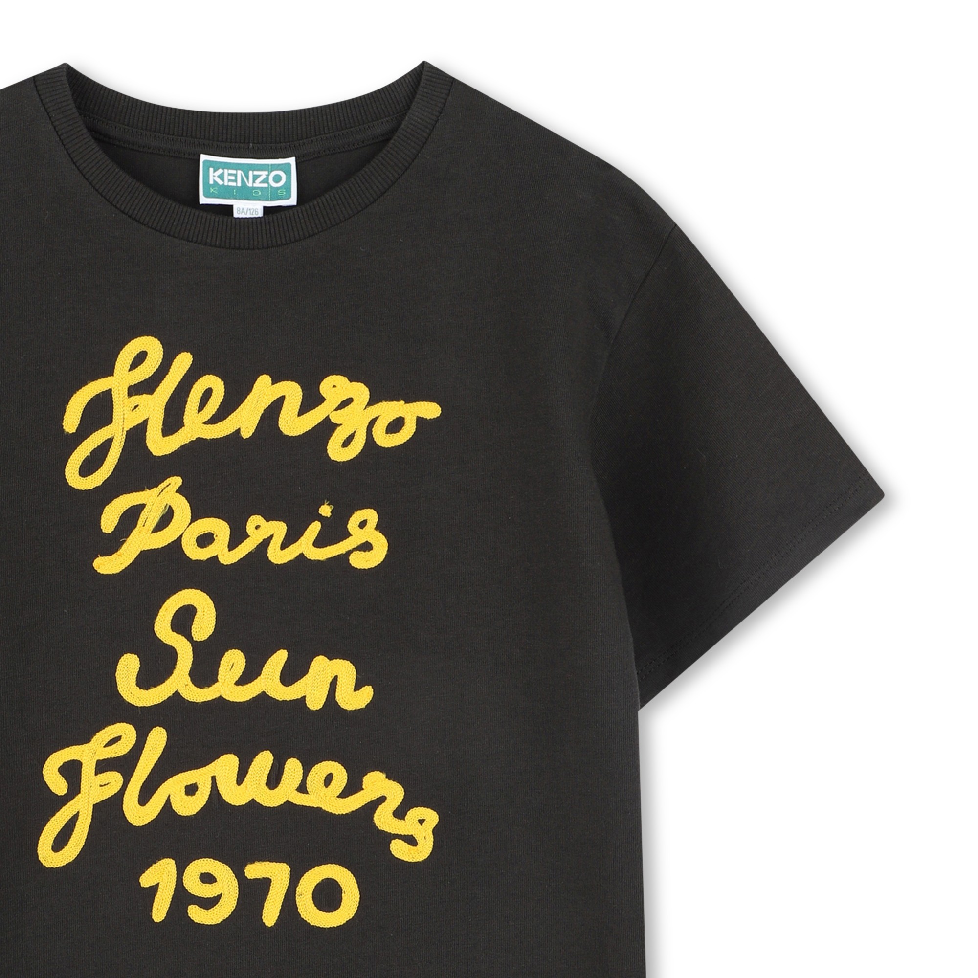 T-shirt ricamata in cotone KENZO KIDS Per RAGAZZO