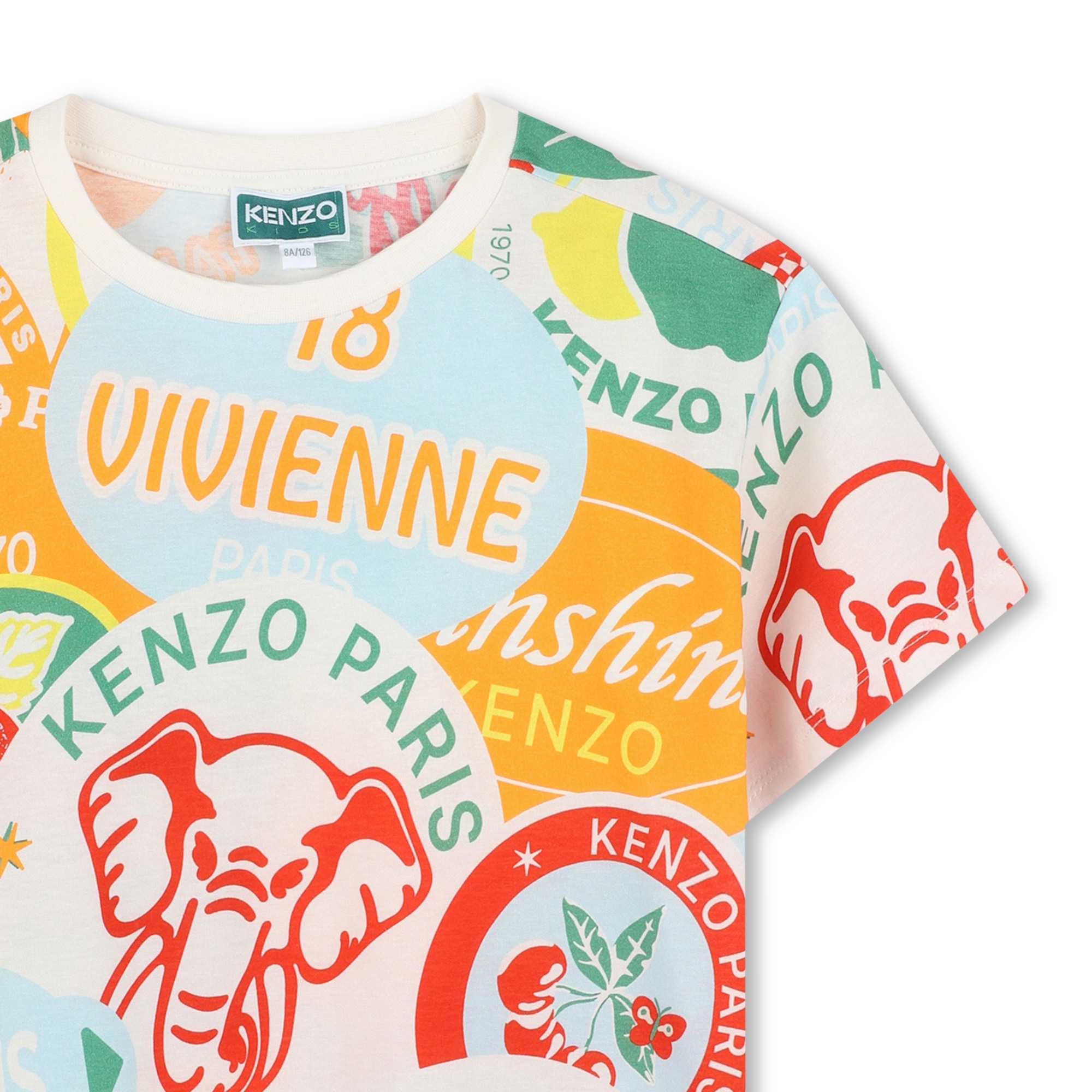 T-shirt coton manches courtes KENZO KIDS pour GARCON