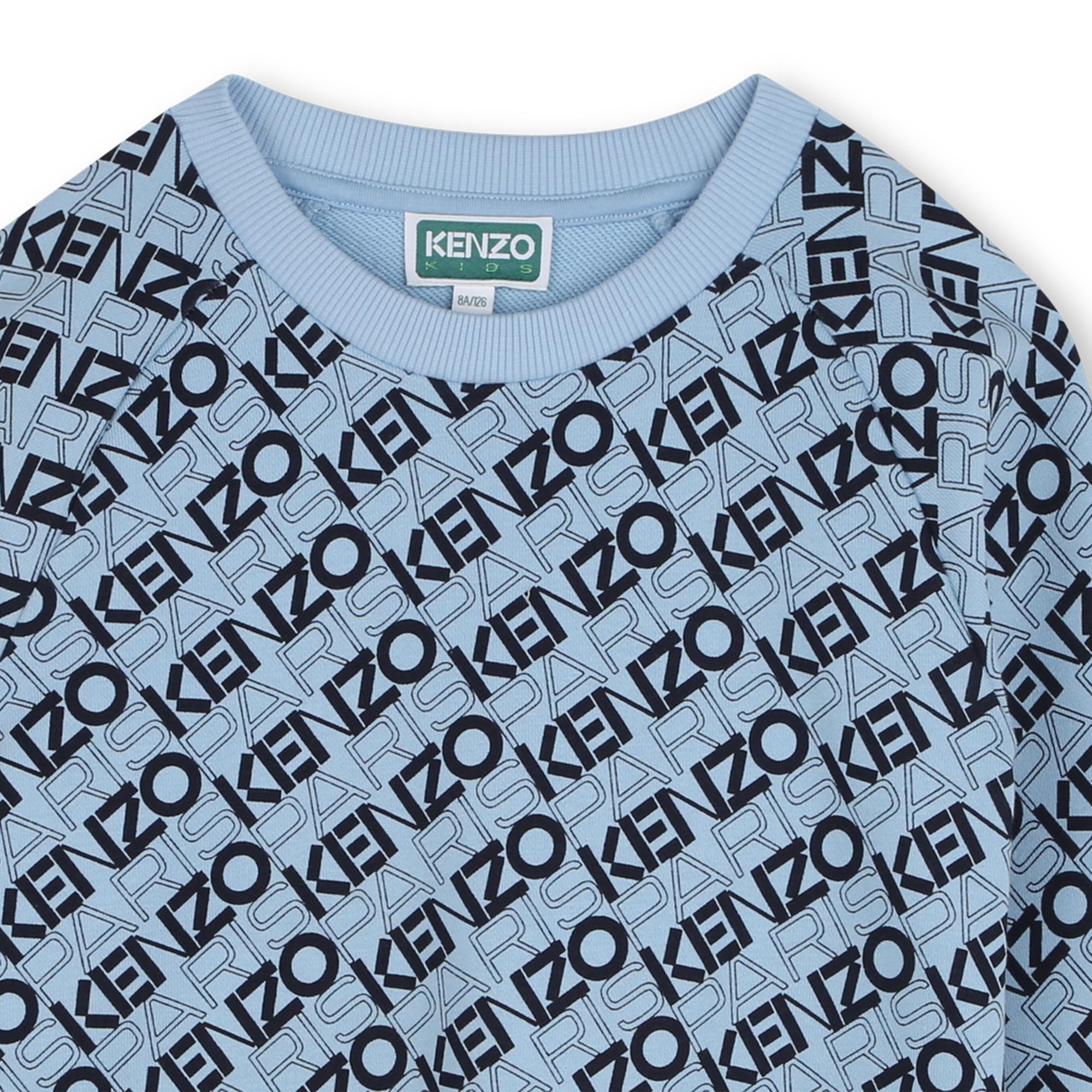 Felpa stampata in cotone KENZO KIDS Per RAGAZZO