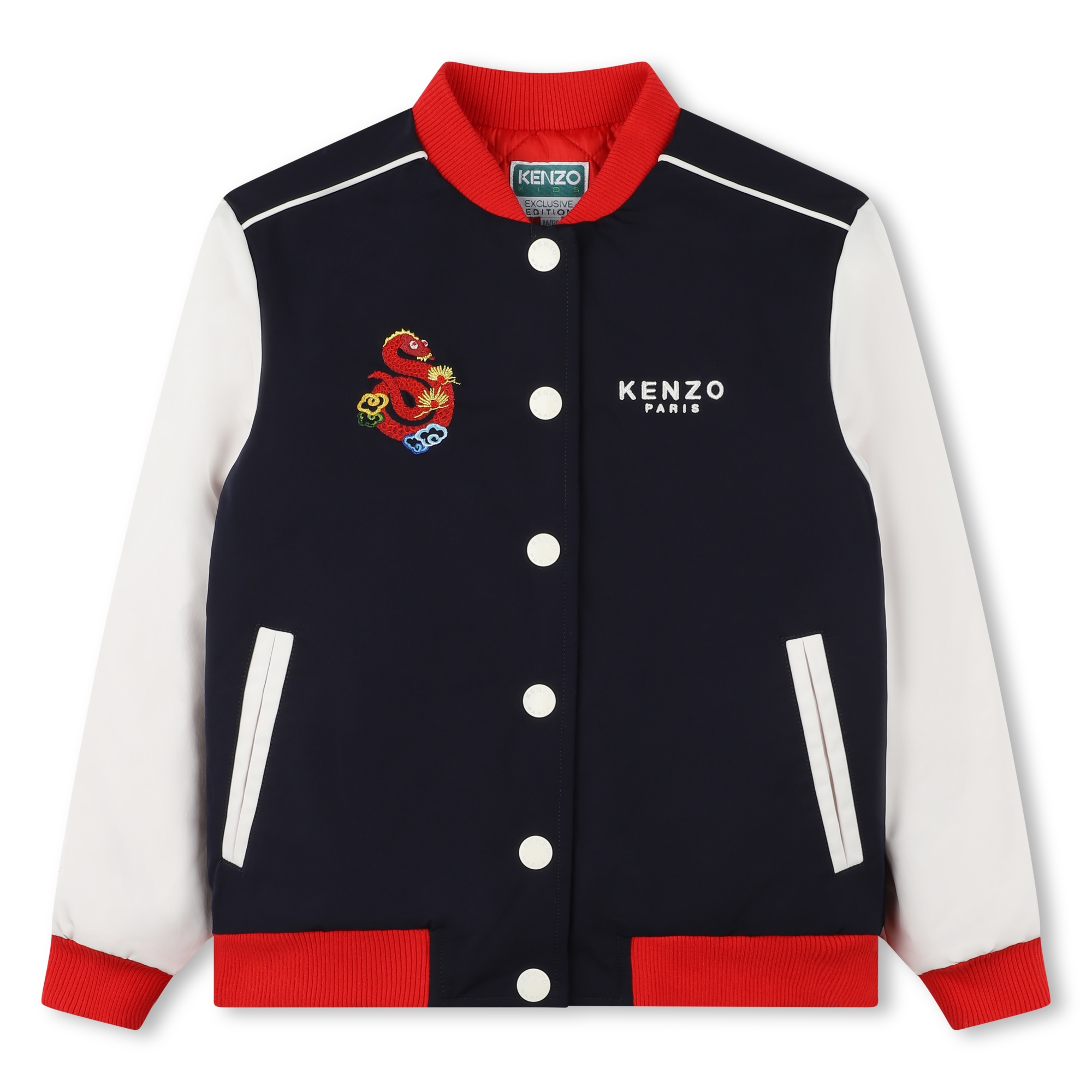 Jacket with contrast sleeves KENZO KIDS for UNISEX