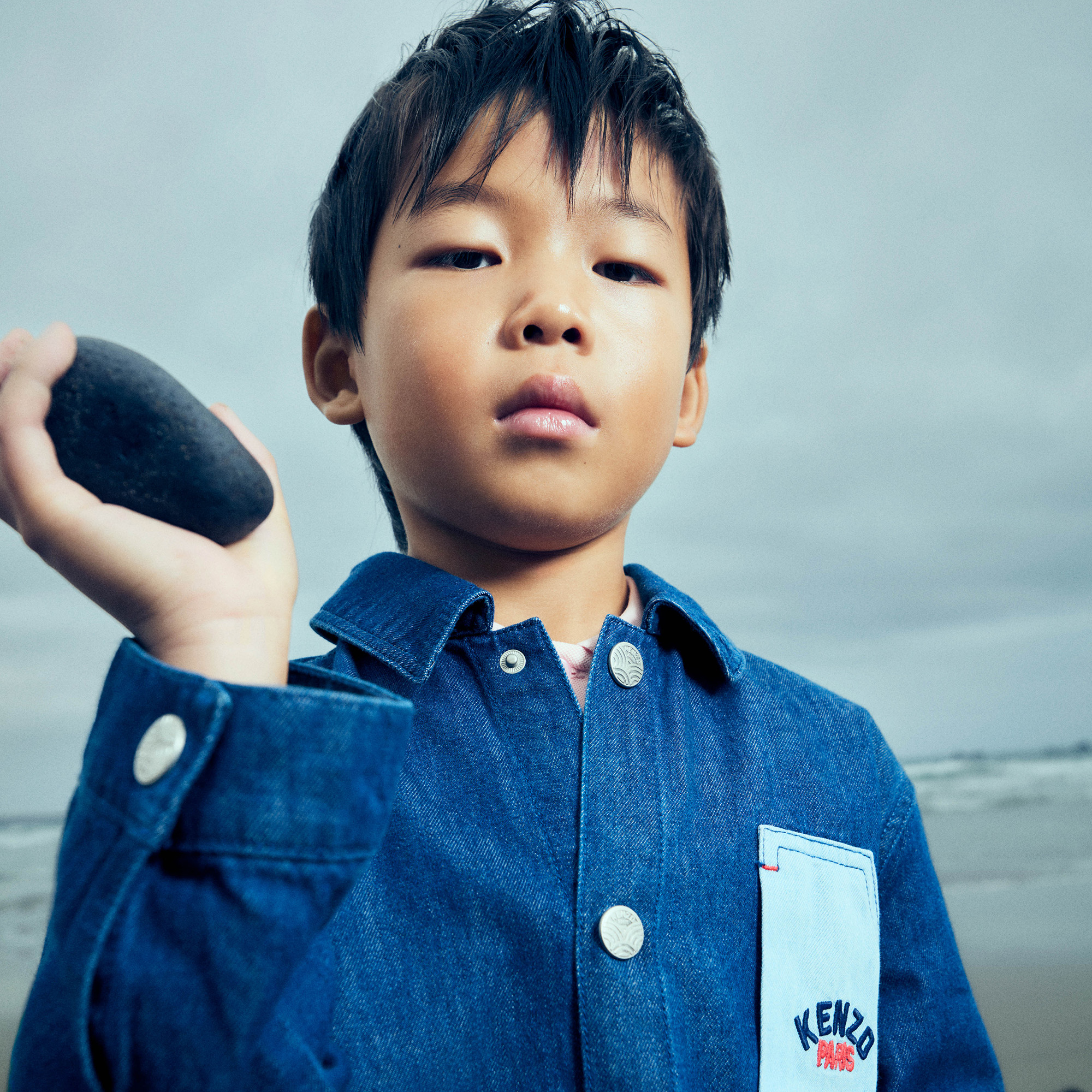 Cotton denim jacket KENZO KIDS for UNISEX