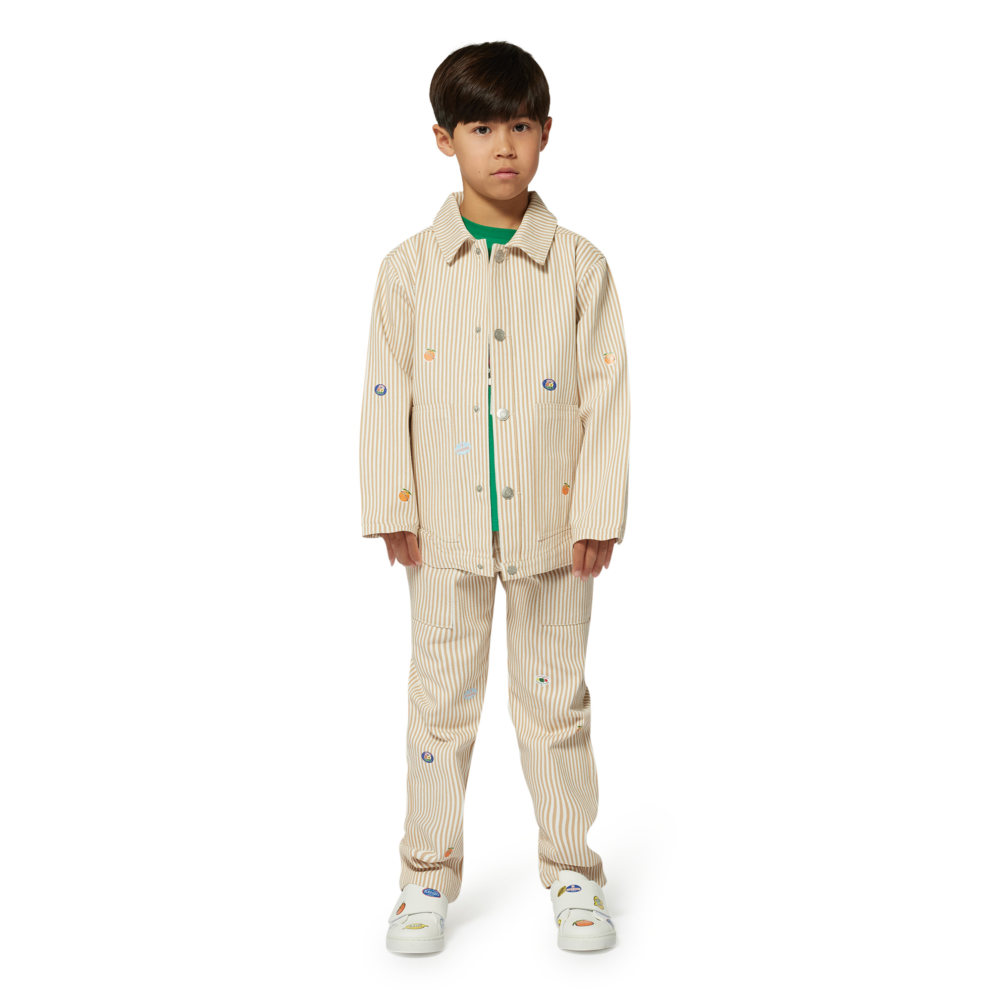 Striped cotton twill jacket KENZO KIDS for UNISEX