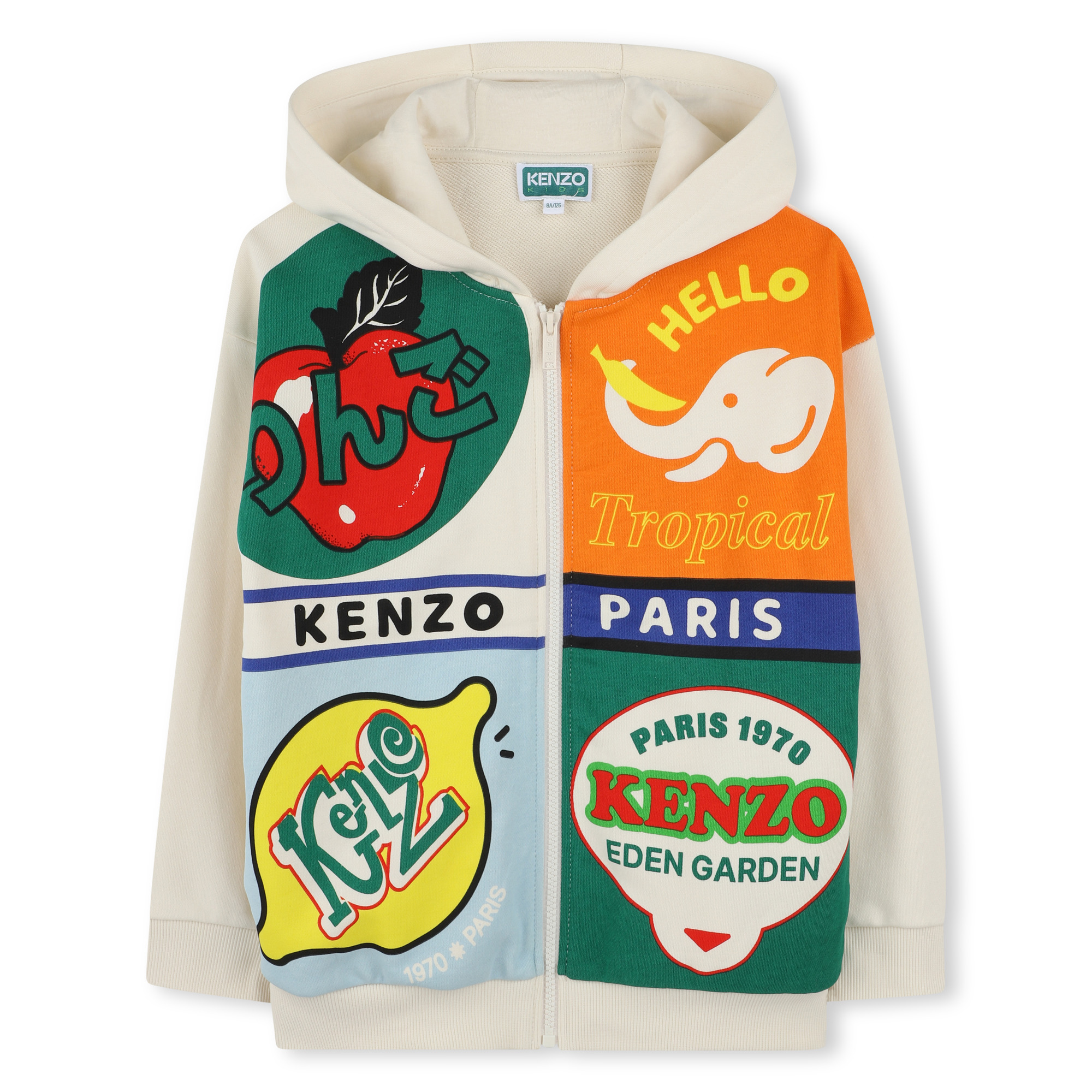 Hooded tracksuit cardigan KENZO KIDS for UNISEX