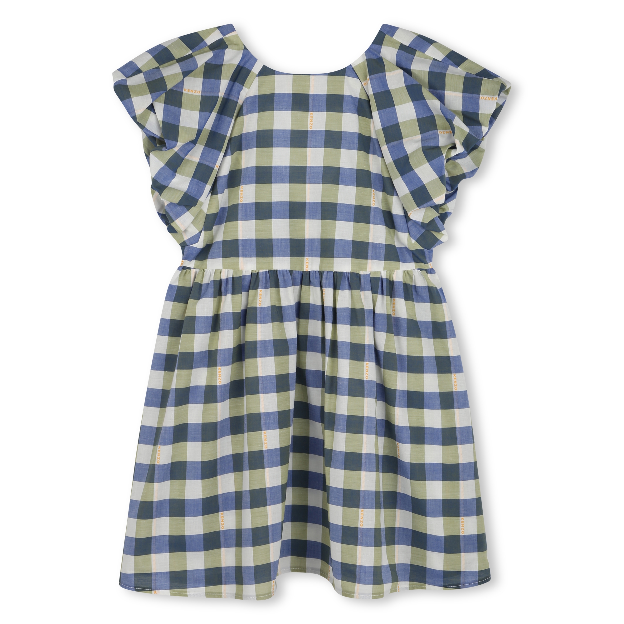 Chequered cotton dress KENZO KIDS for GIRL