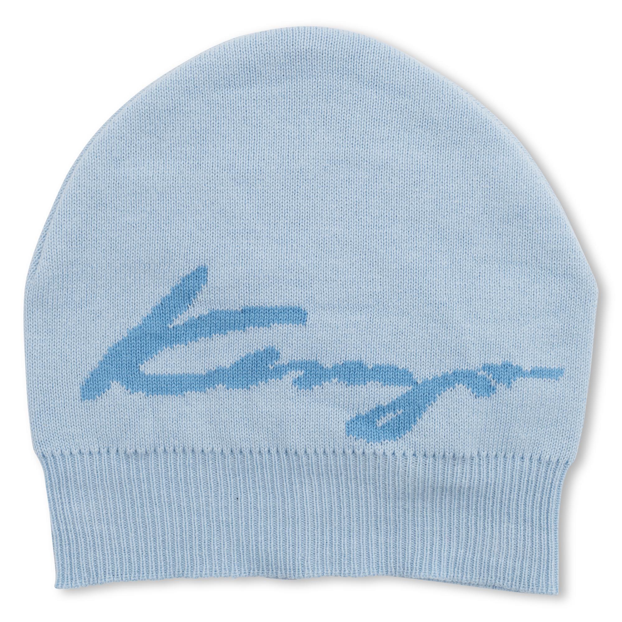 Knitted cotton cap KENZO KIDS for UNISEX