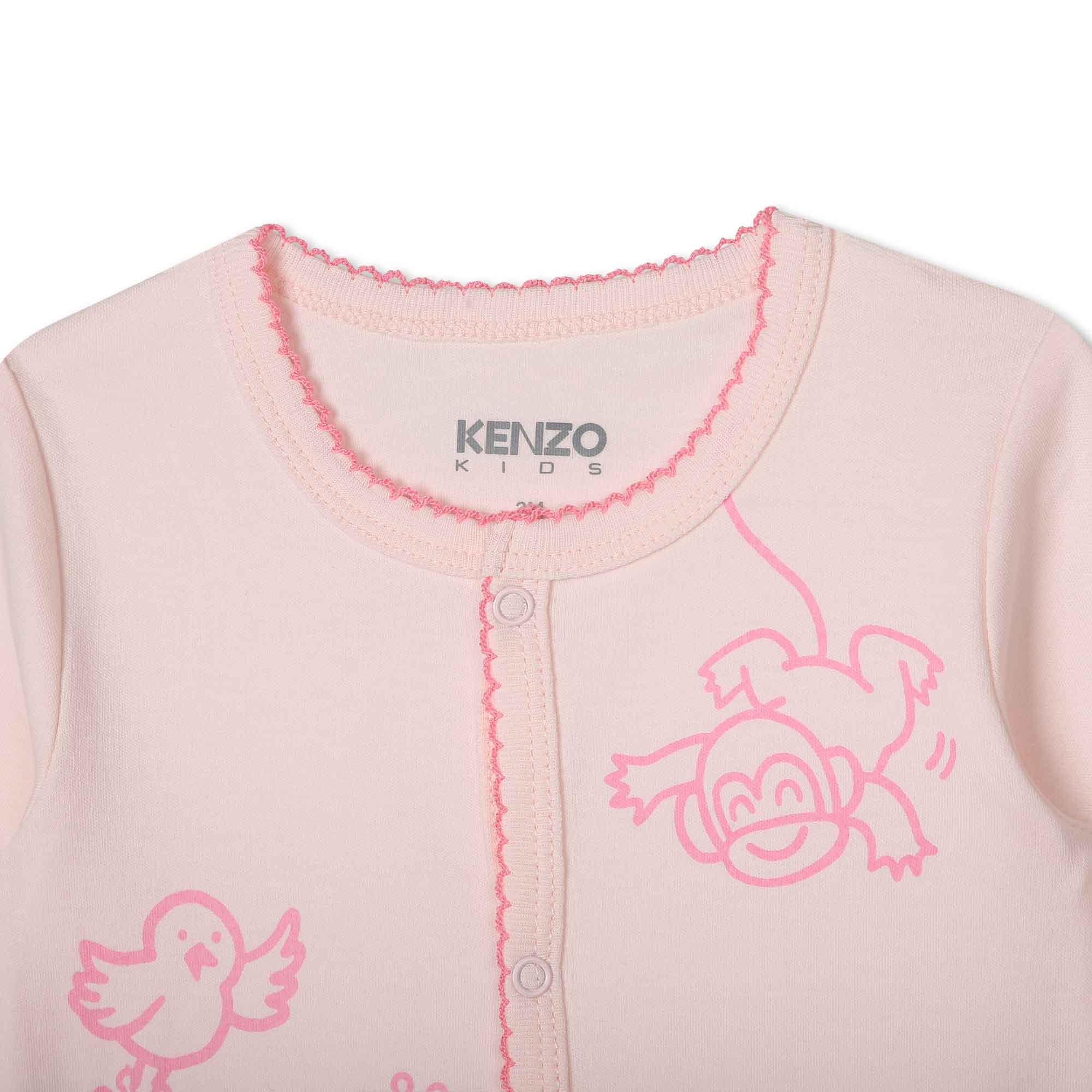 Press-stud cotton pyjamas KENZO KIDS for GIRL