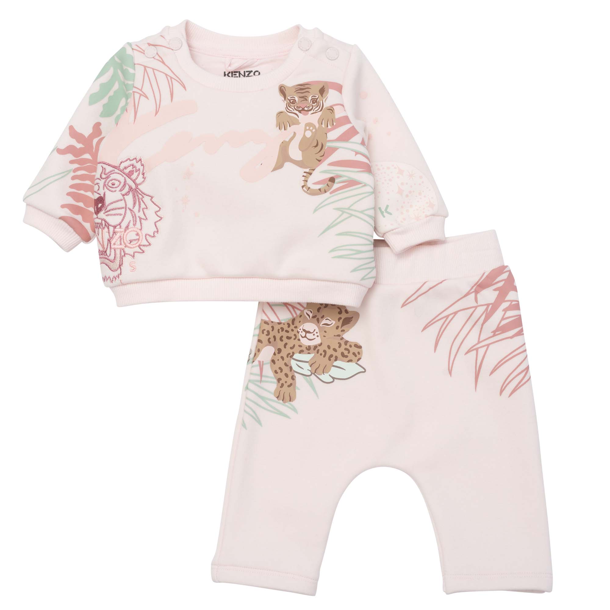 Kenzo Kids Ensemble De Jogging Molletonne Bebe Rose Kids Around