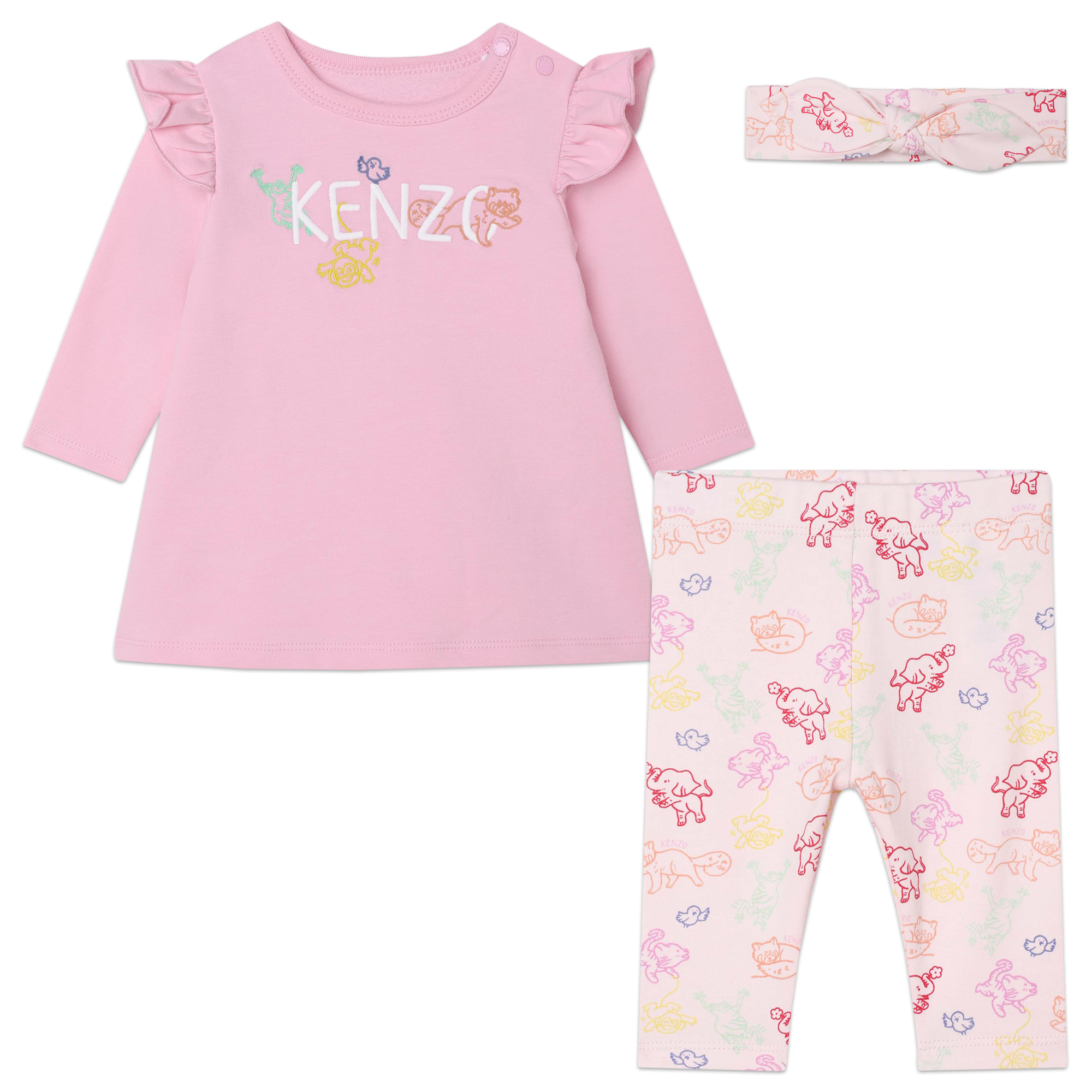 3-piece cotton outfit KENZO KIDS for GIRL