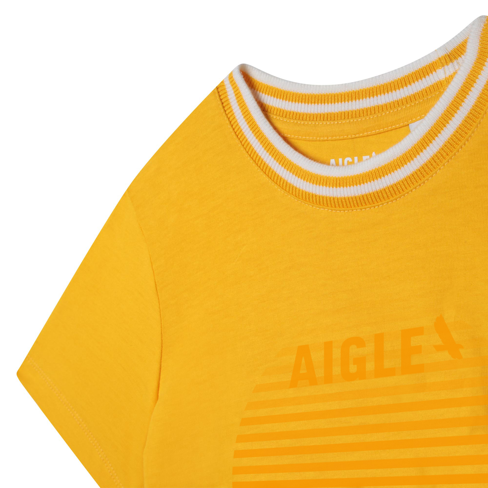 Printed T-shirt with stripes AIGLE for UNISEX