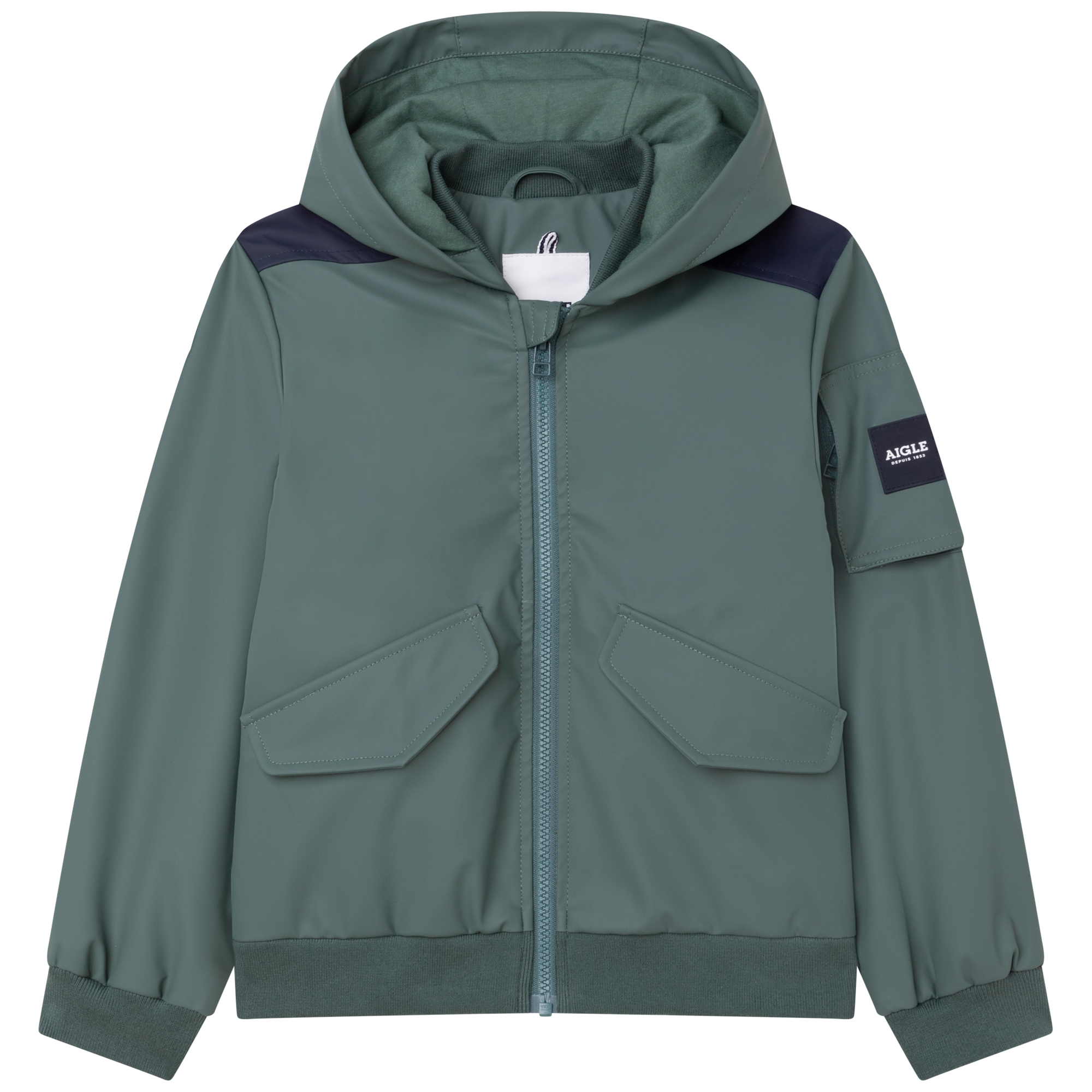 Water-repellent waxed jacket AIGLE for BOY