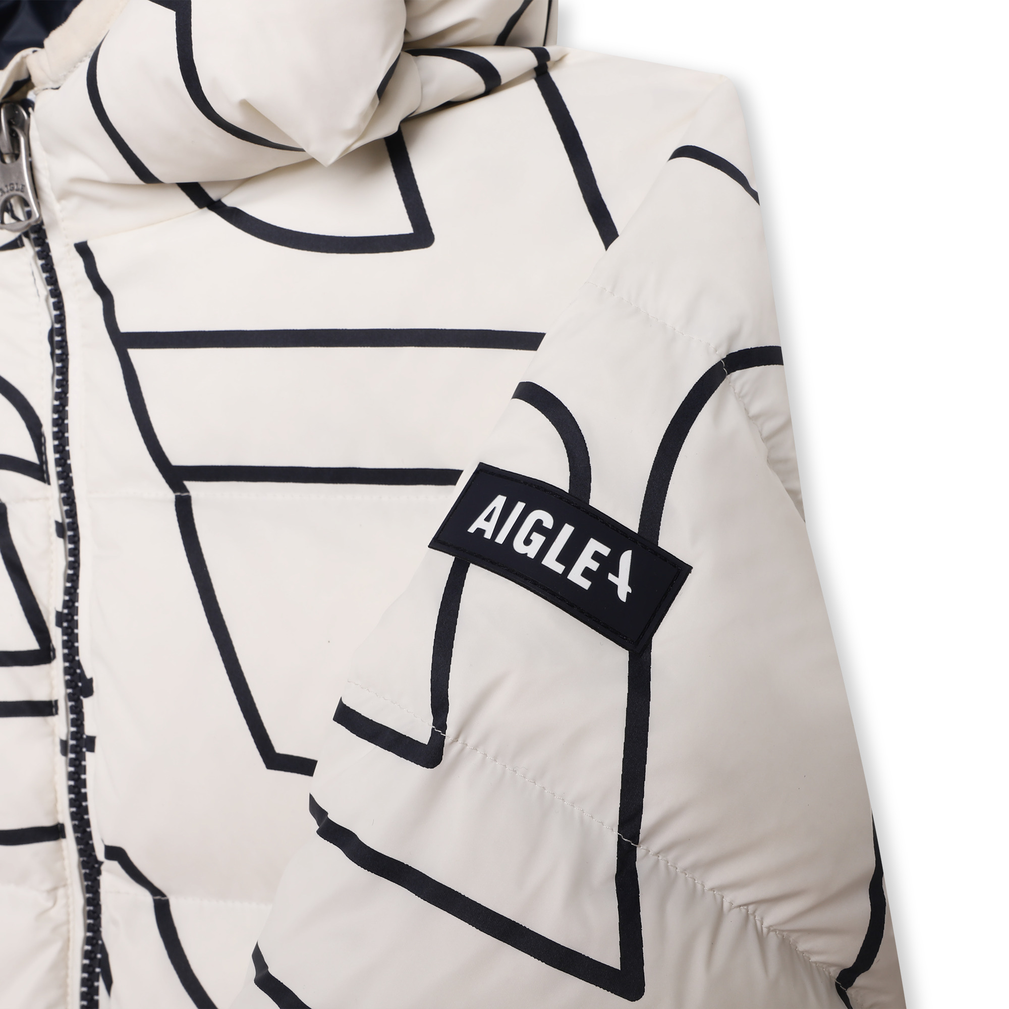 Monogram-print puffer jacket AIGLE for UNISEX