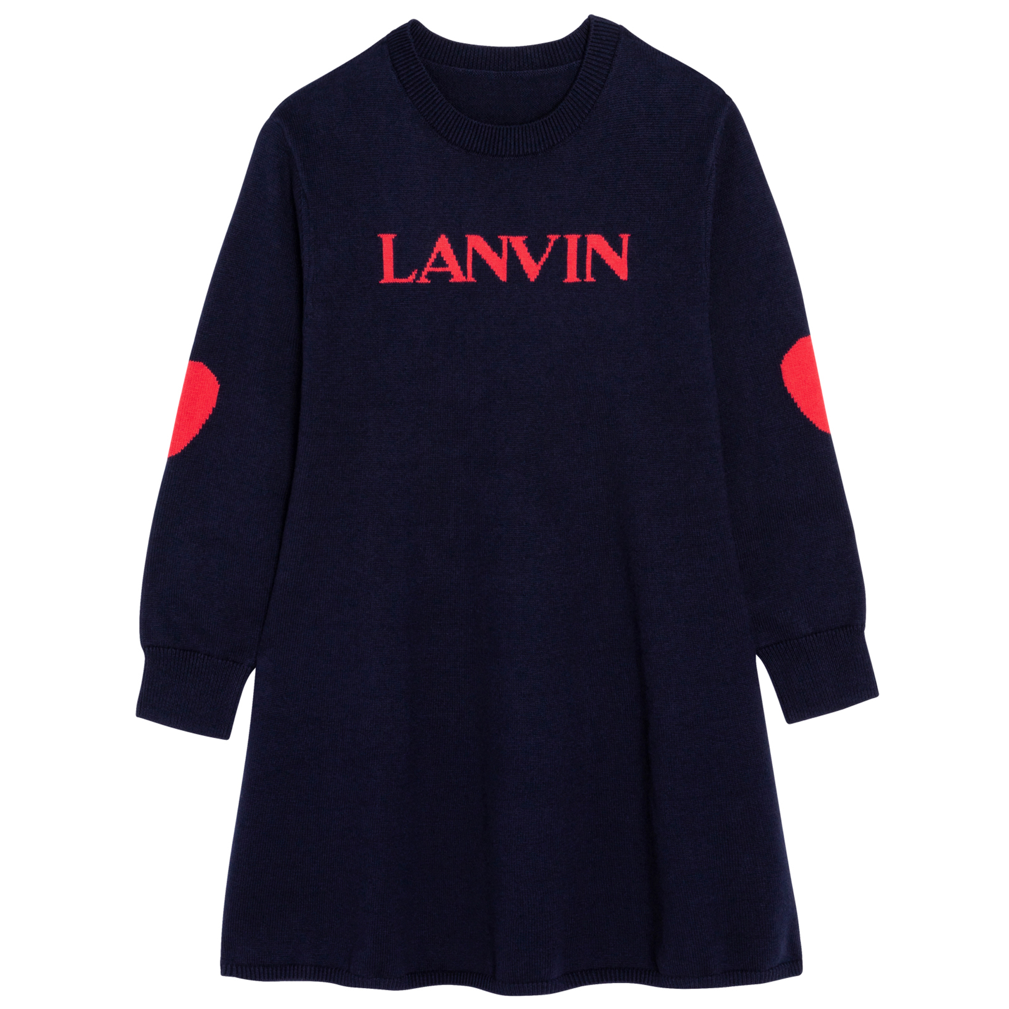 Cotton tricot and wool dress LANVIN for GIRL