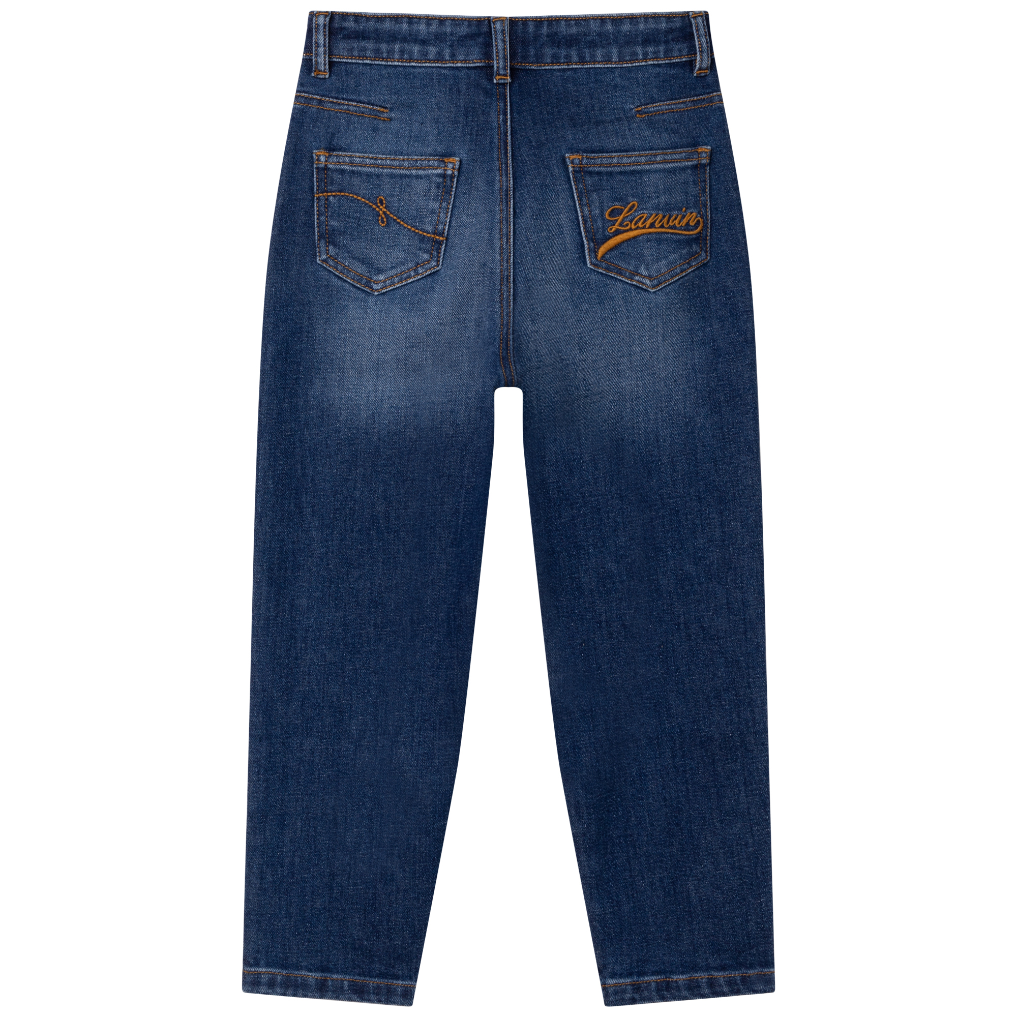 Embroidered cotton jeans LANVIN for GIRL