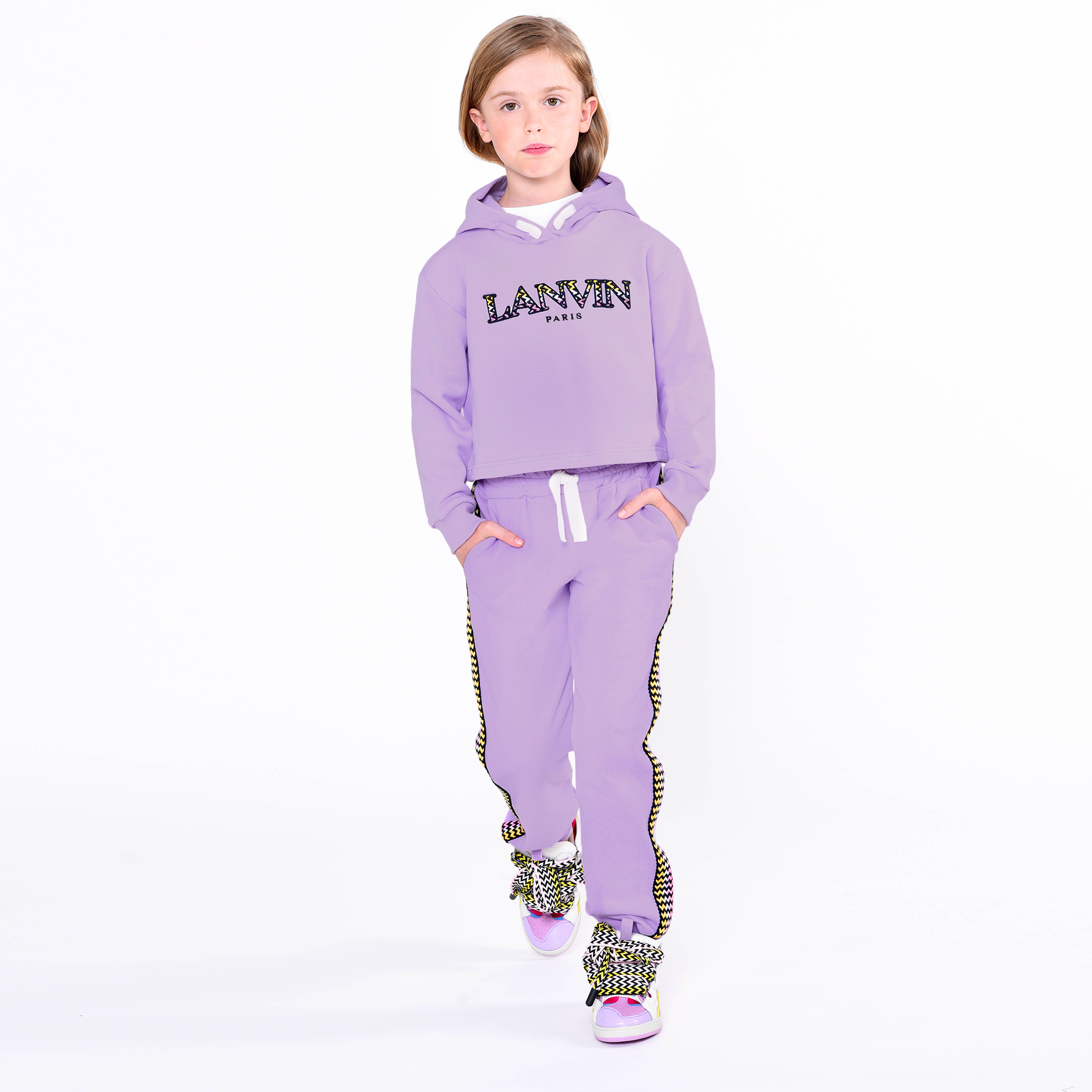 Jogging fille - violet imprimé