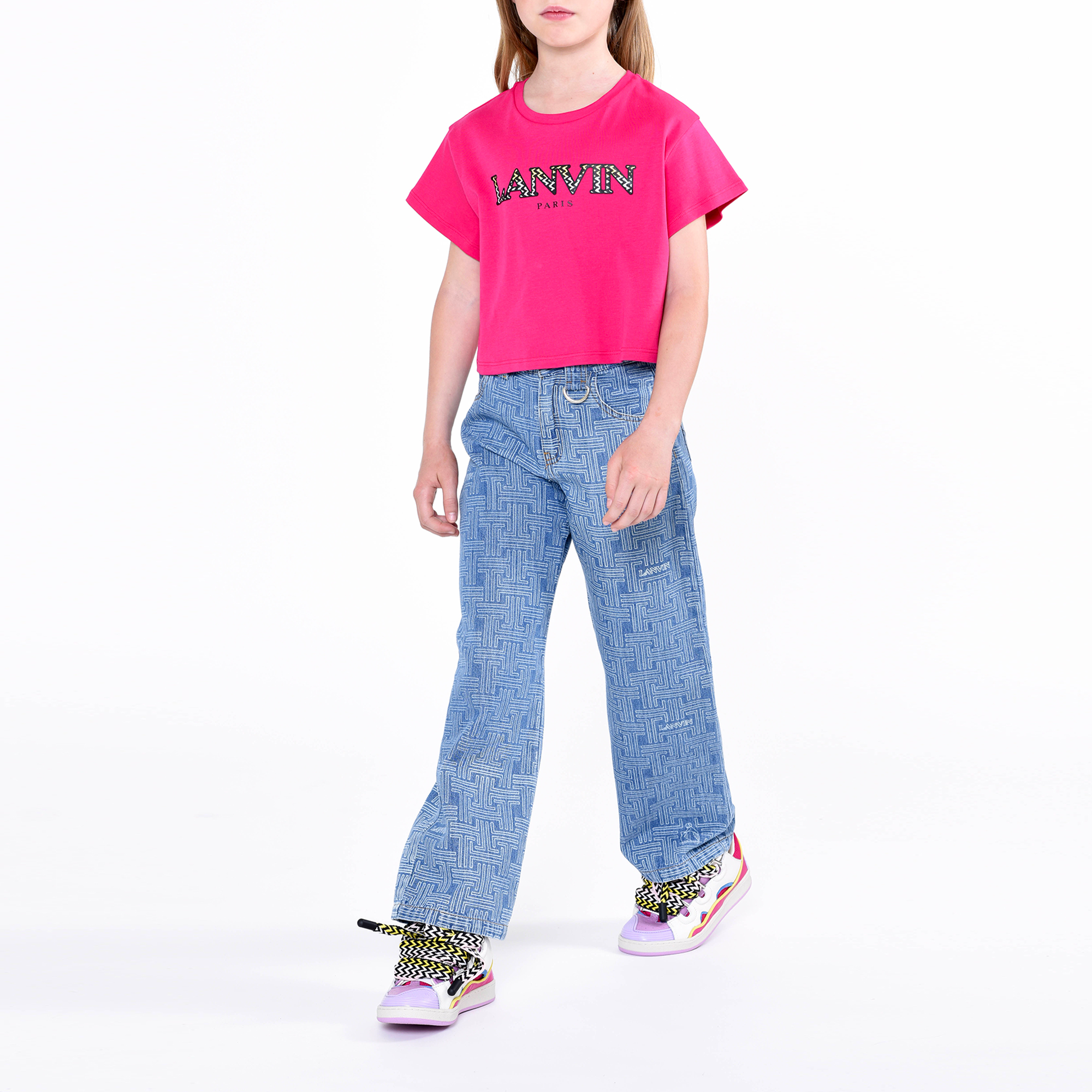 T-shirt coton manches courtes LANVIN pour FILLE