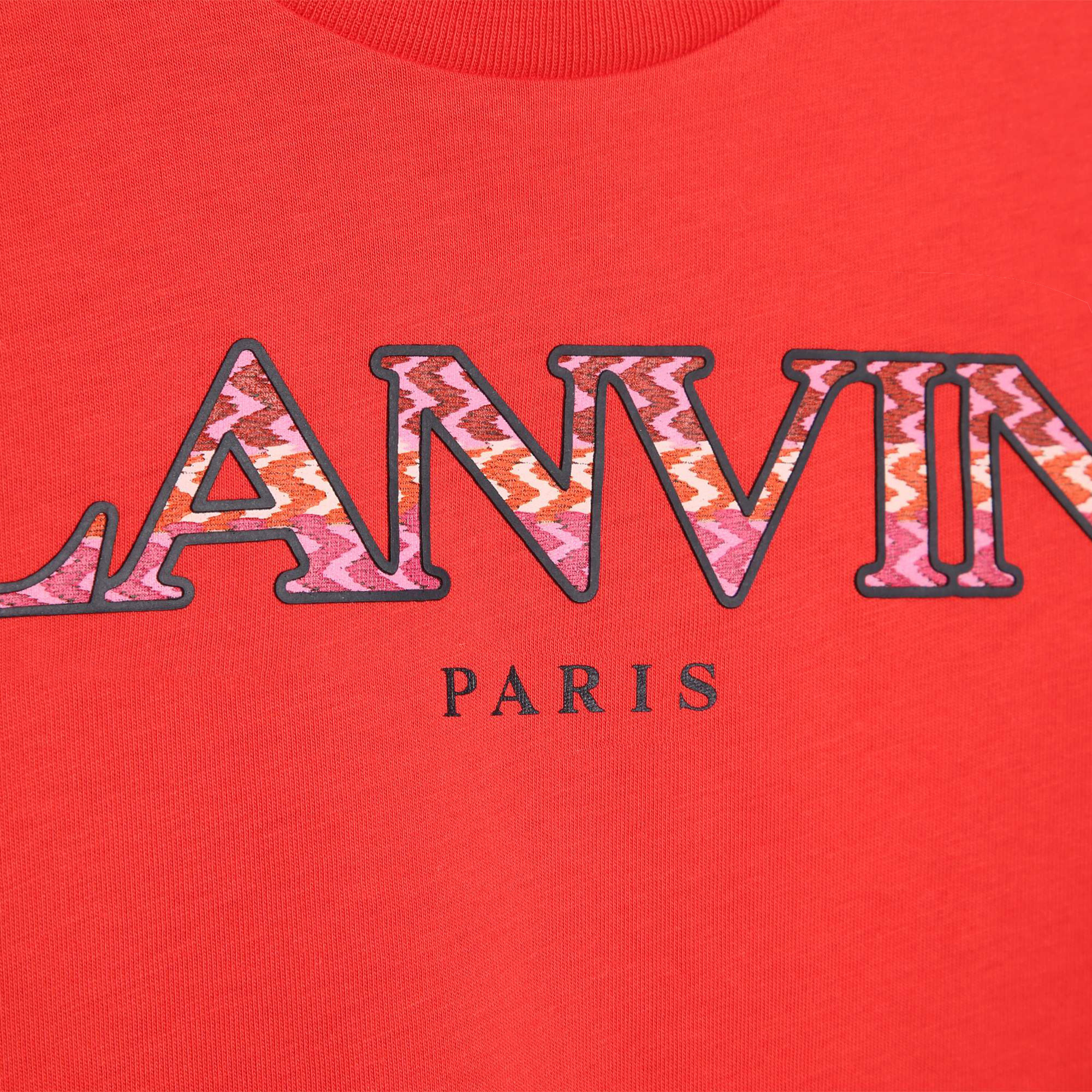 T-shirt with logo illustration LANVIN for GIRL