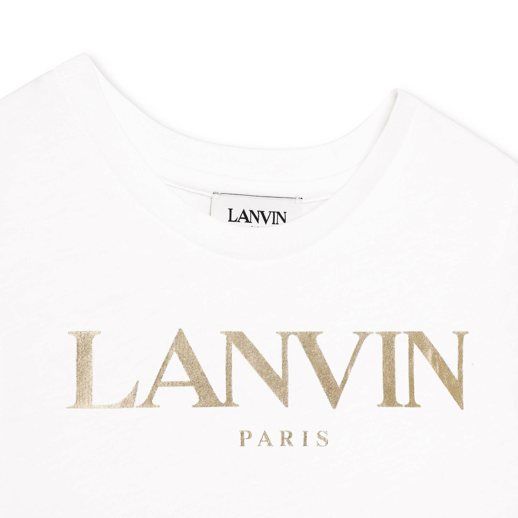 Camiseta con logo dorado LANVIN para NIÑA