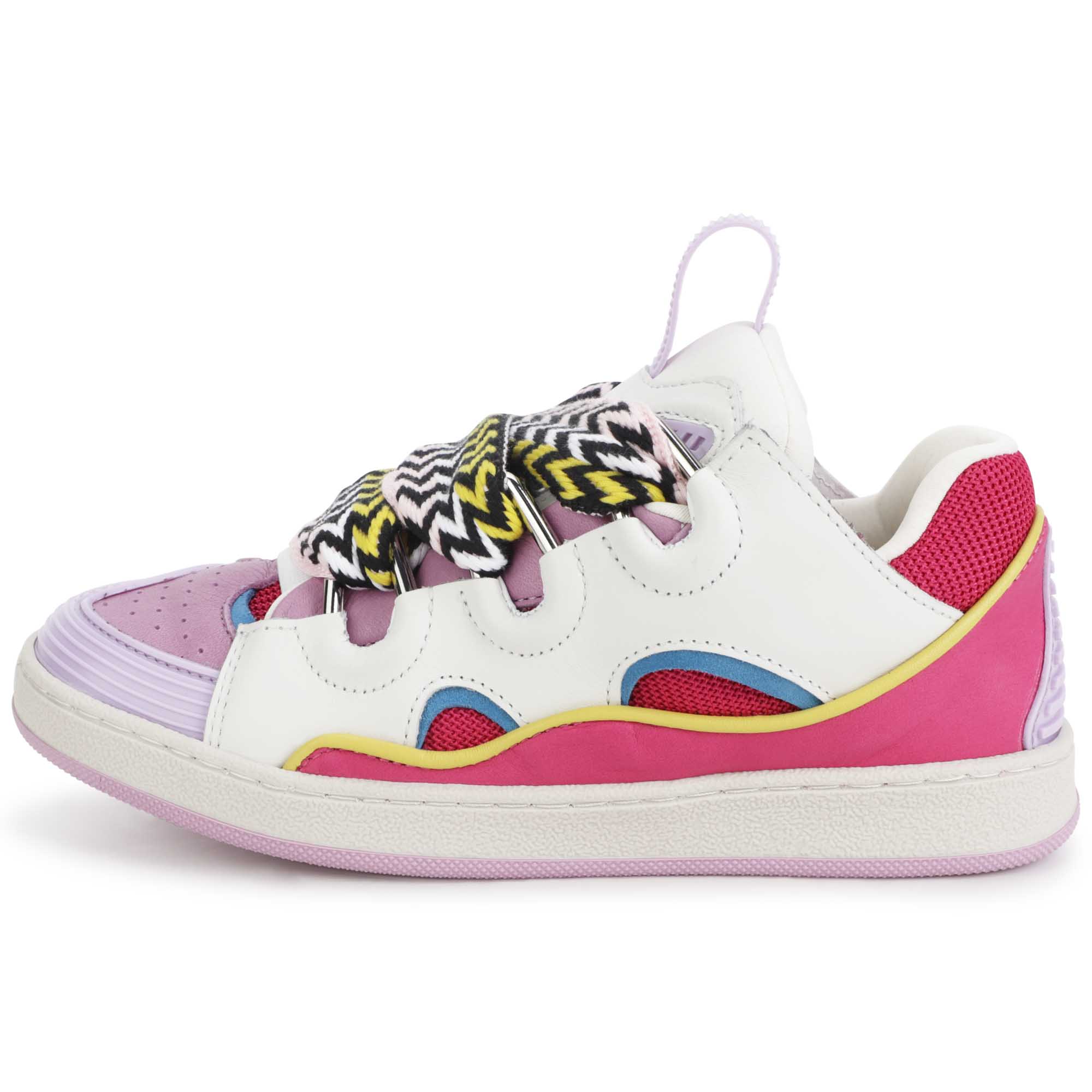 Leather and fabric trainers LANVIN for GIRL