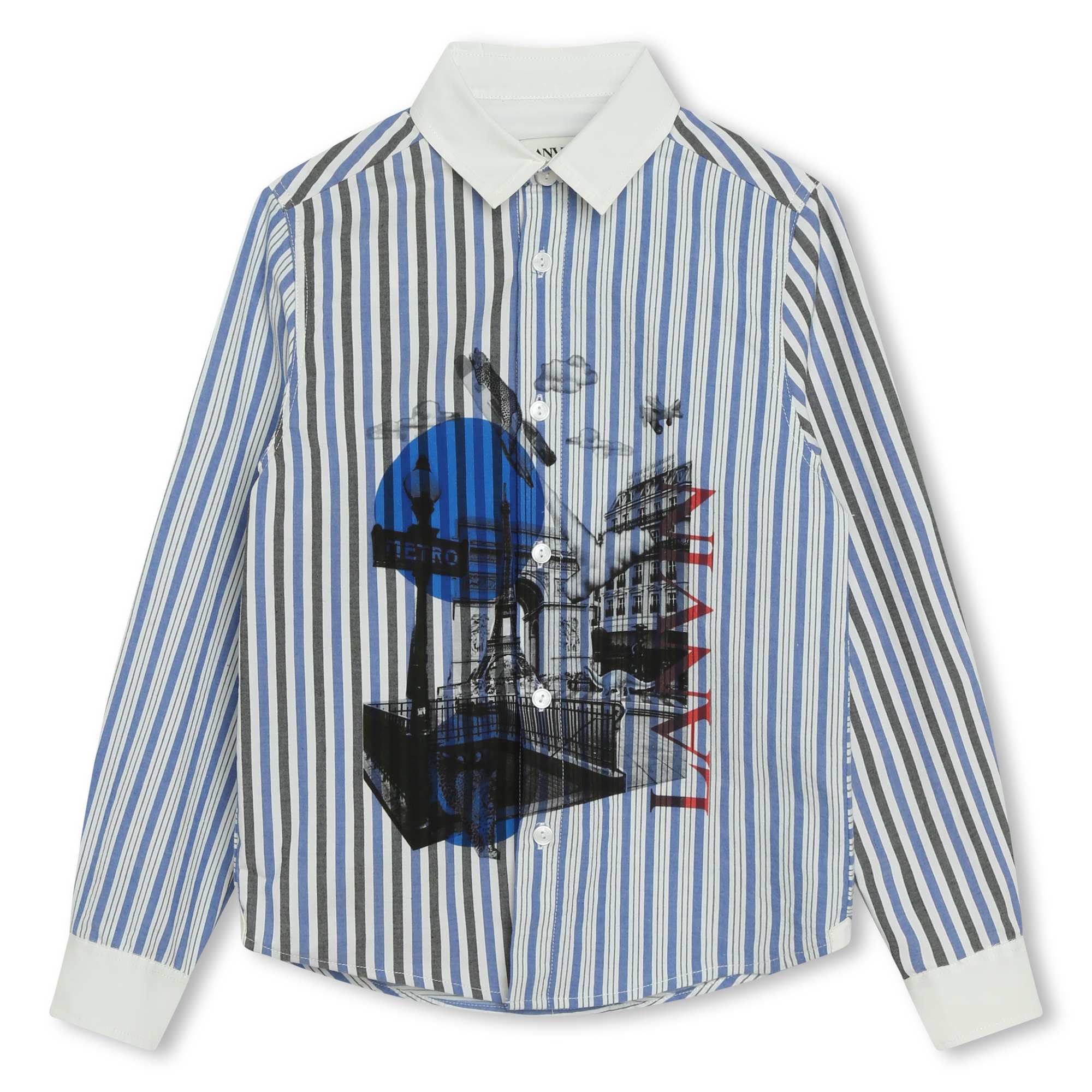 Striped shirt with print LANVIN for BOY