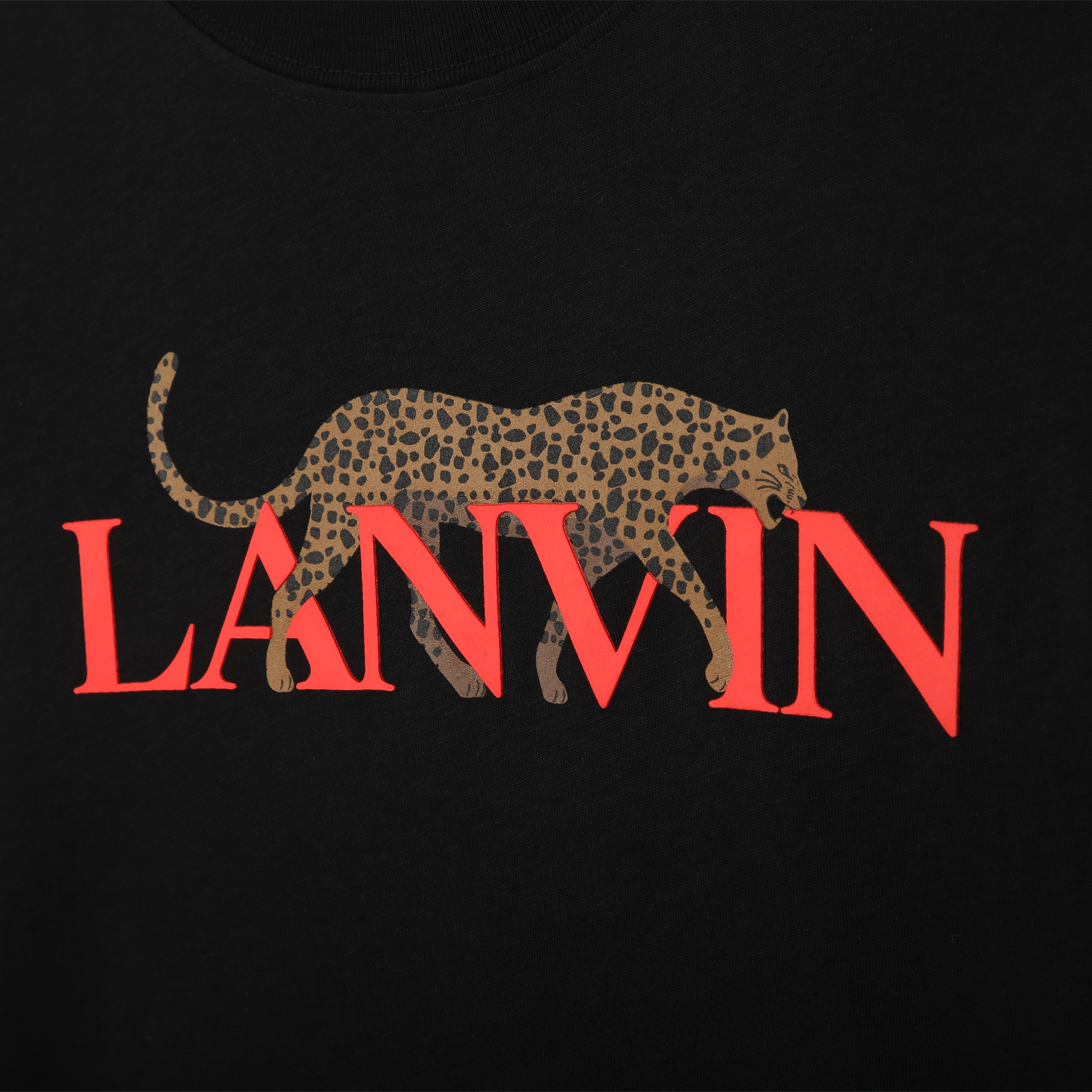 Camiseta con logo y felino LANVIN para NIÑO