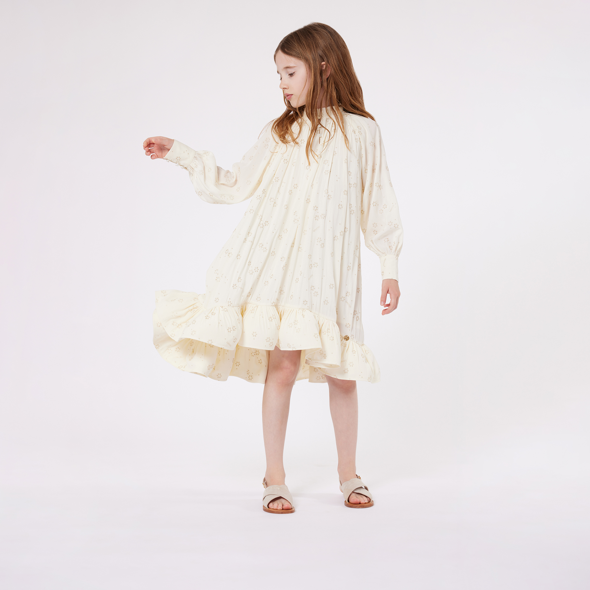 Long-sleeved print dress LANVIN for GIRL