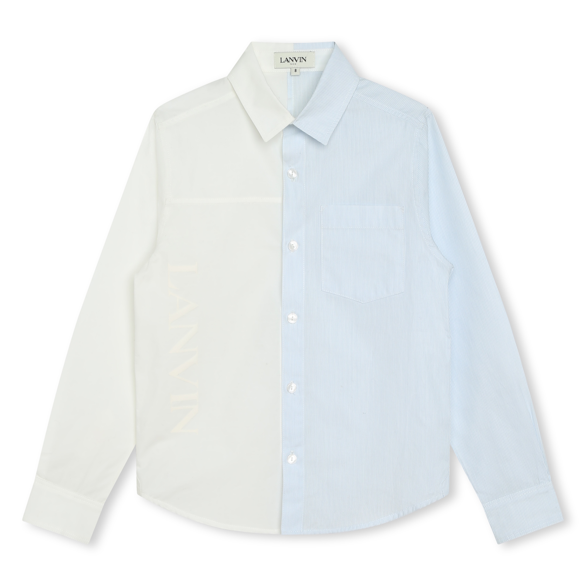 Two-colour poplin shirt LANVIN for BOY