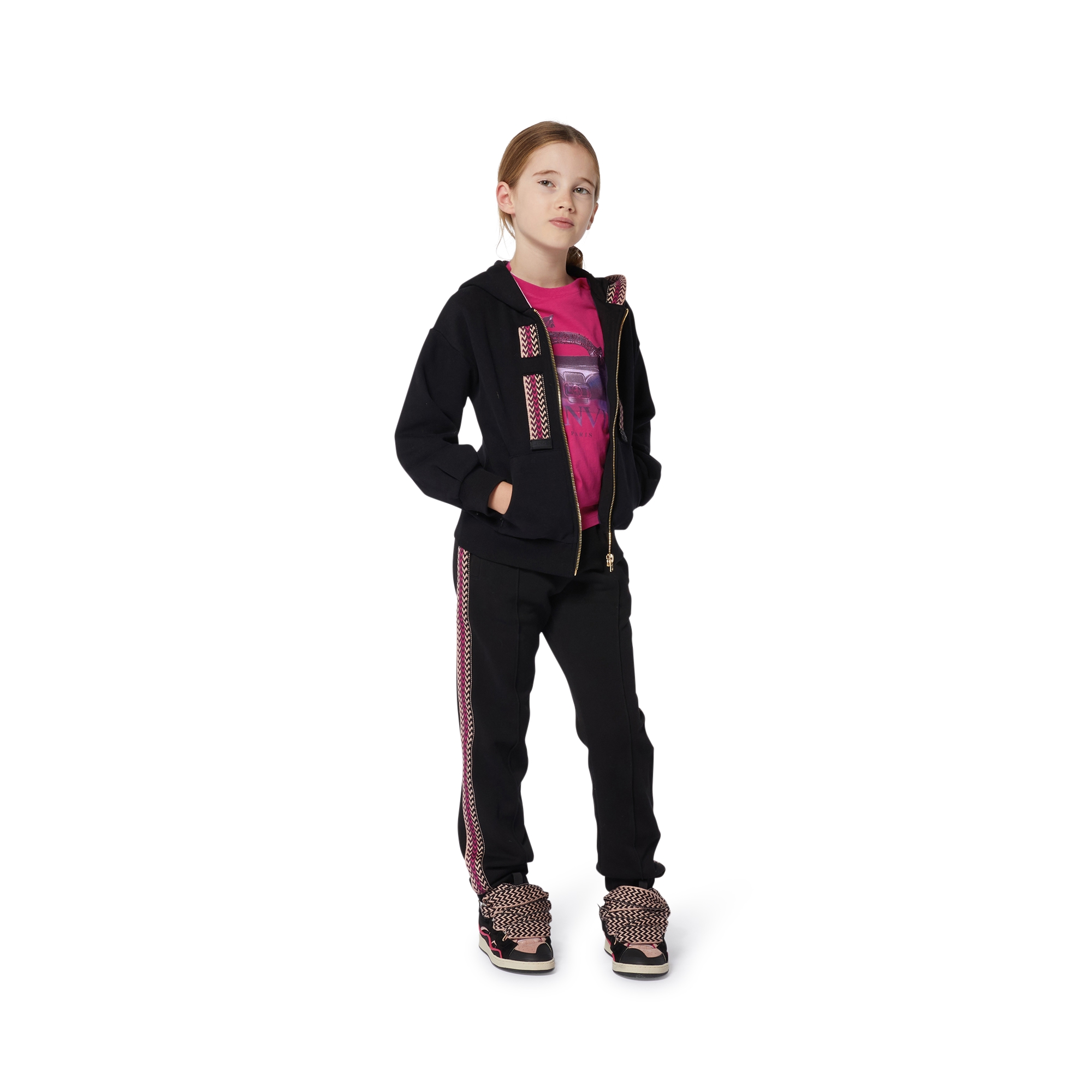 Felpa con zip ricamata LANVIN Per BAMBINA