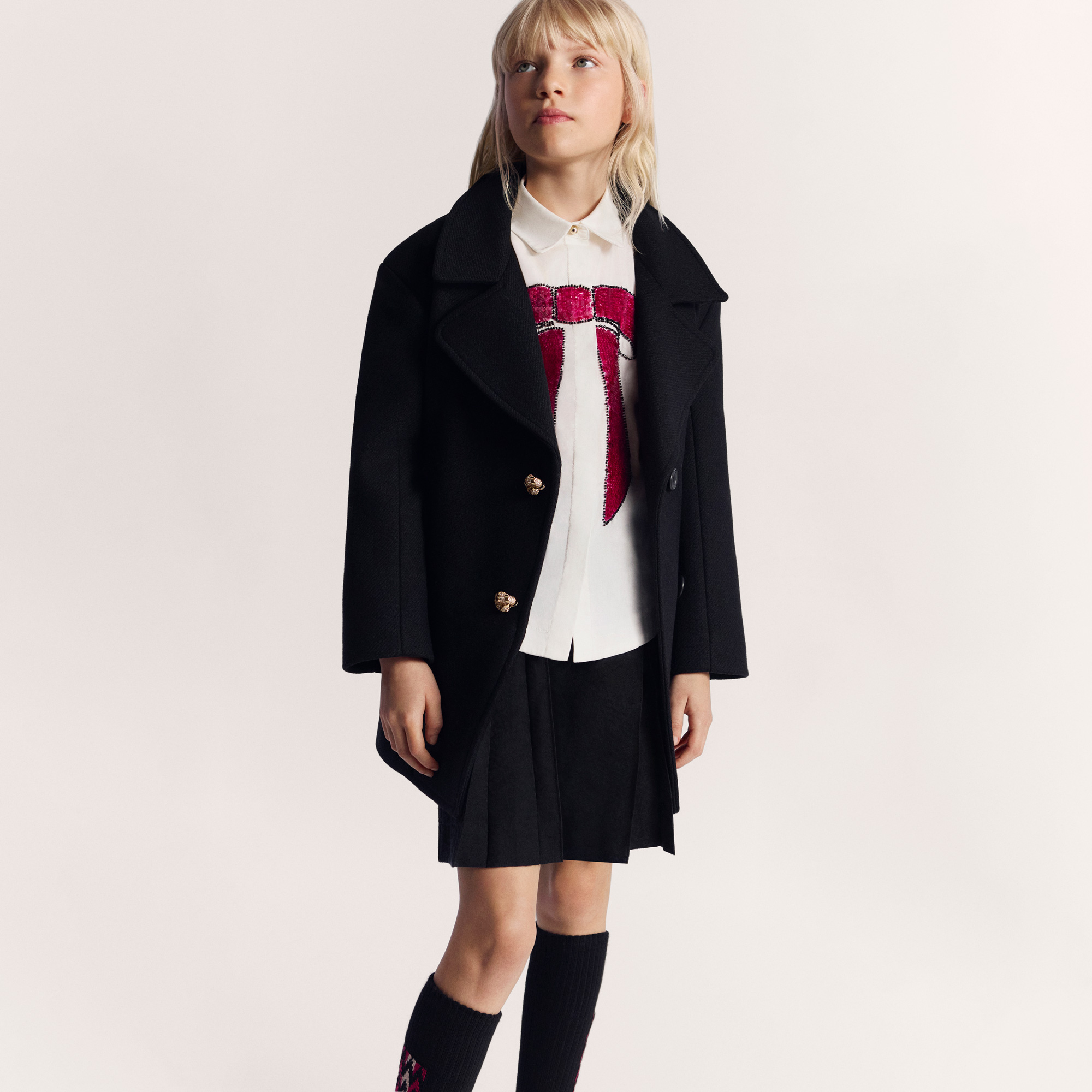 Camisa popelina y lentejuelas LANVIN para NIÑA