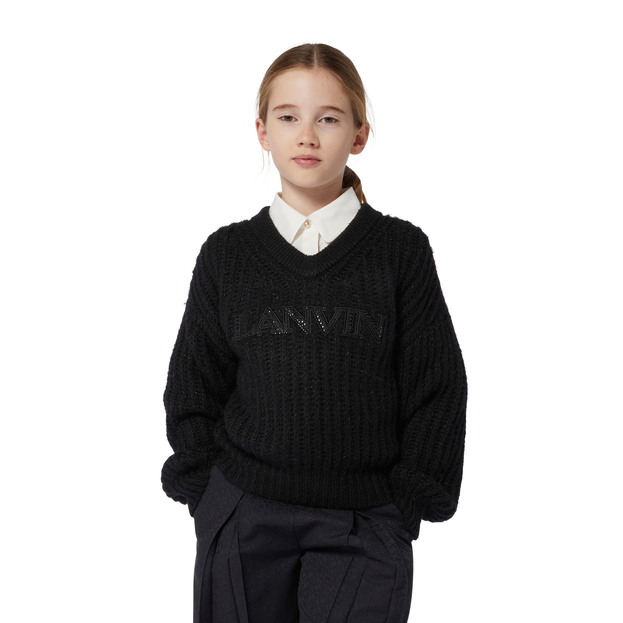 Camisa popelina y lentejuelas LANVIN para NIÑA