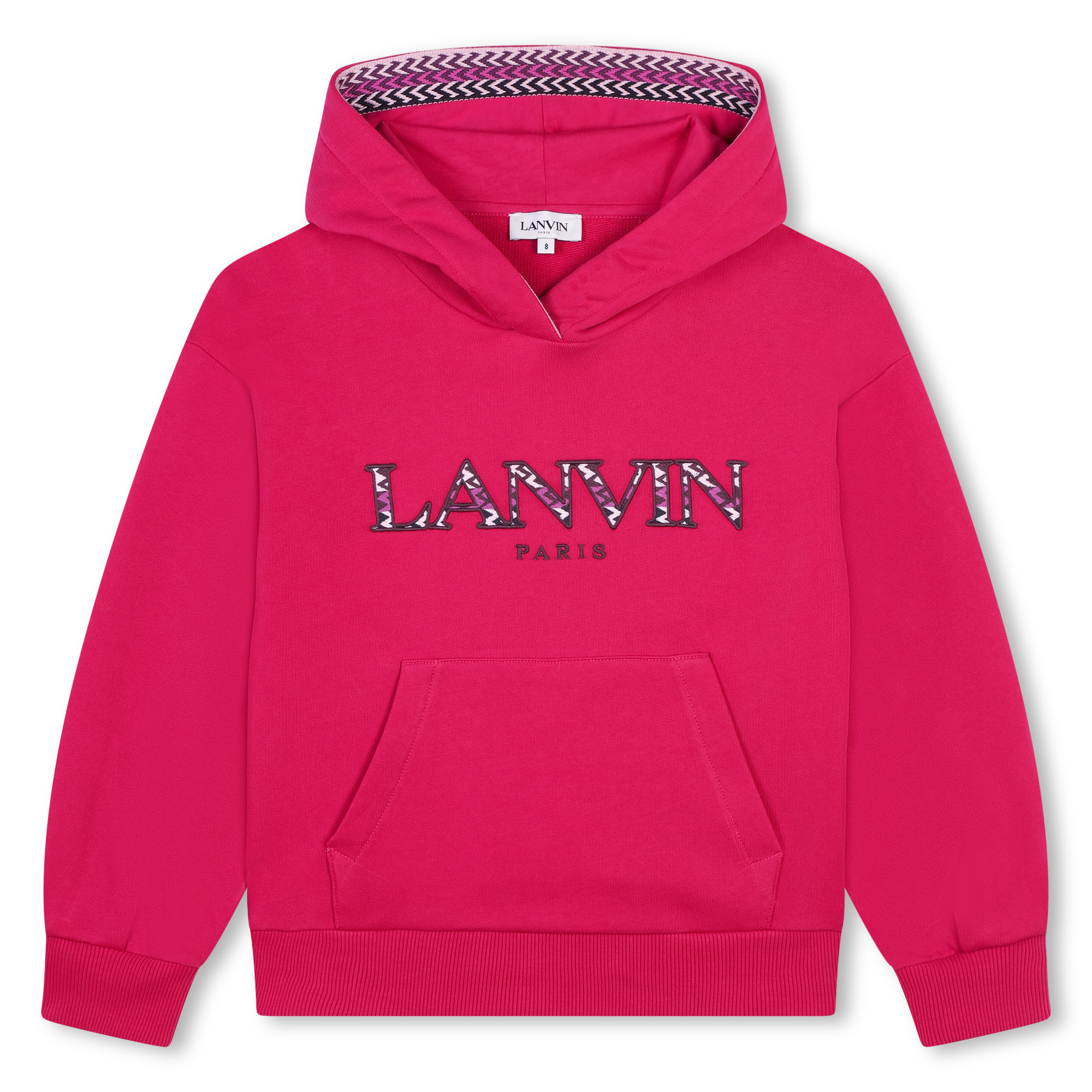 Sweat-shirt brodé à capuche LANVIN pour FILLE