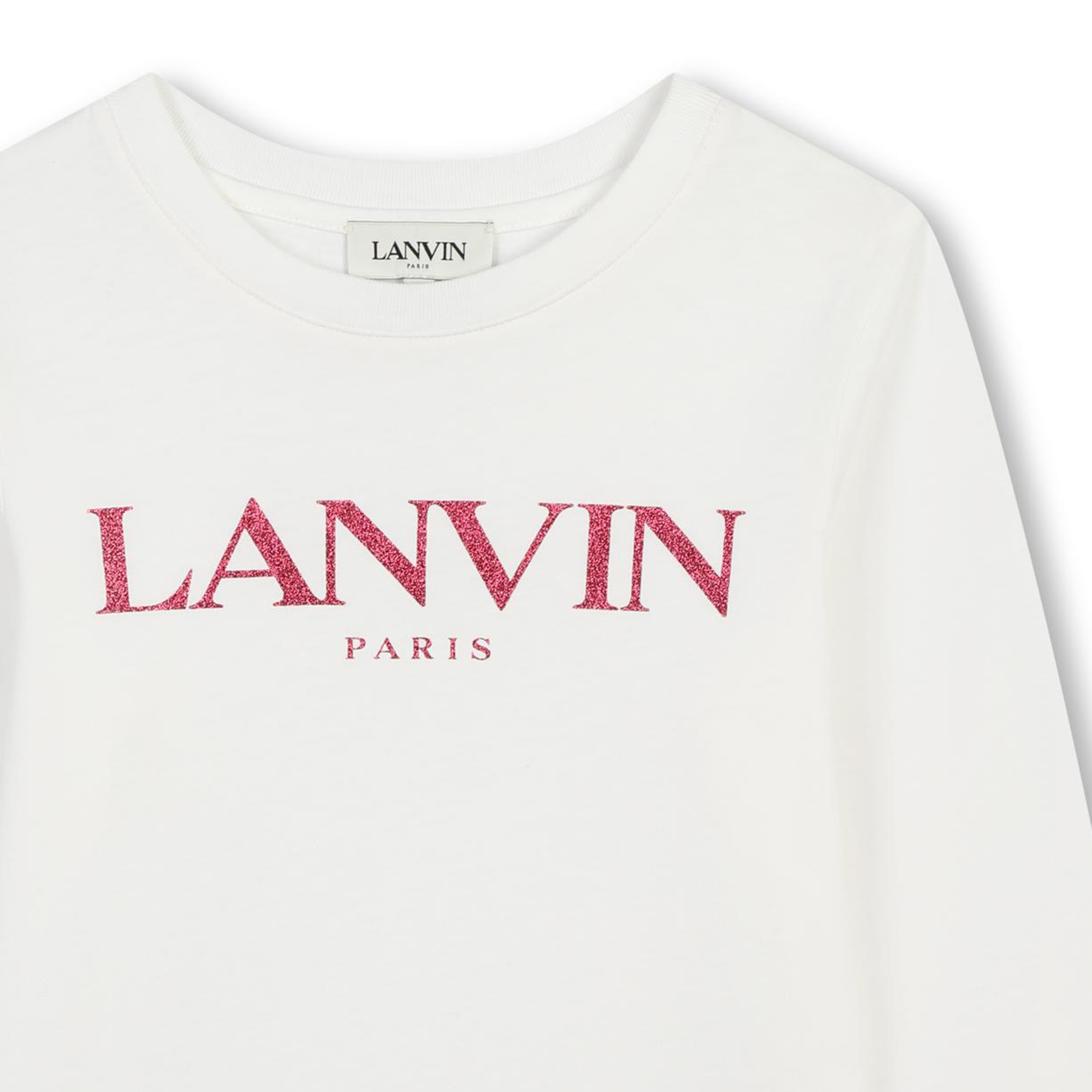 T-shirt avec logo pailleté LANVIN pour FILLE