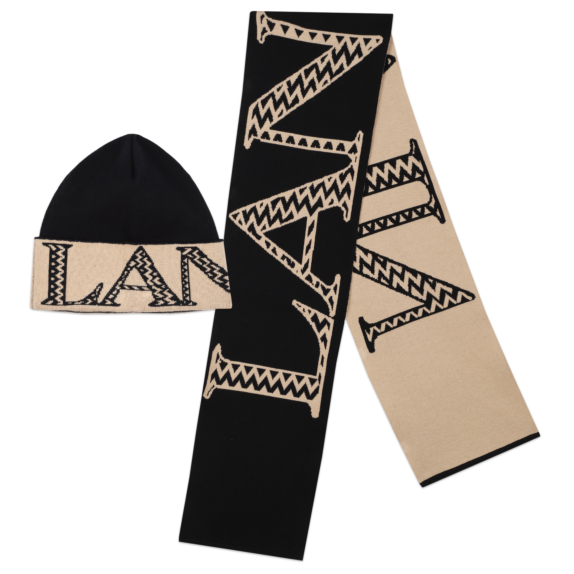 Gorro y bufanda con logo XXL LANVIN para NIÑO