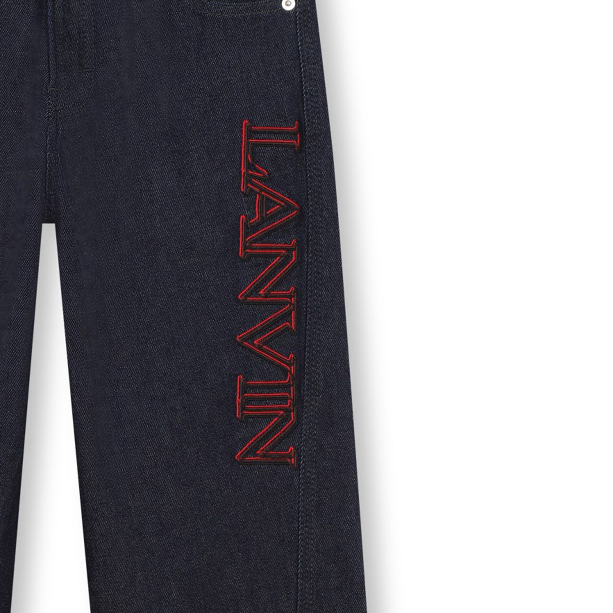 Jeans with embroidered logo LANVIN for BOY