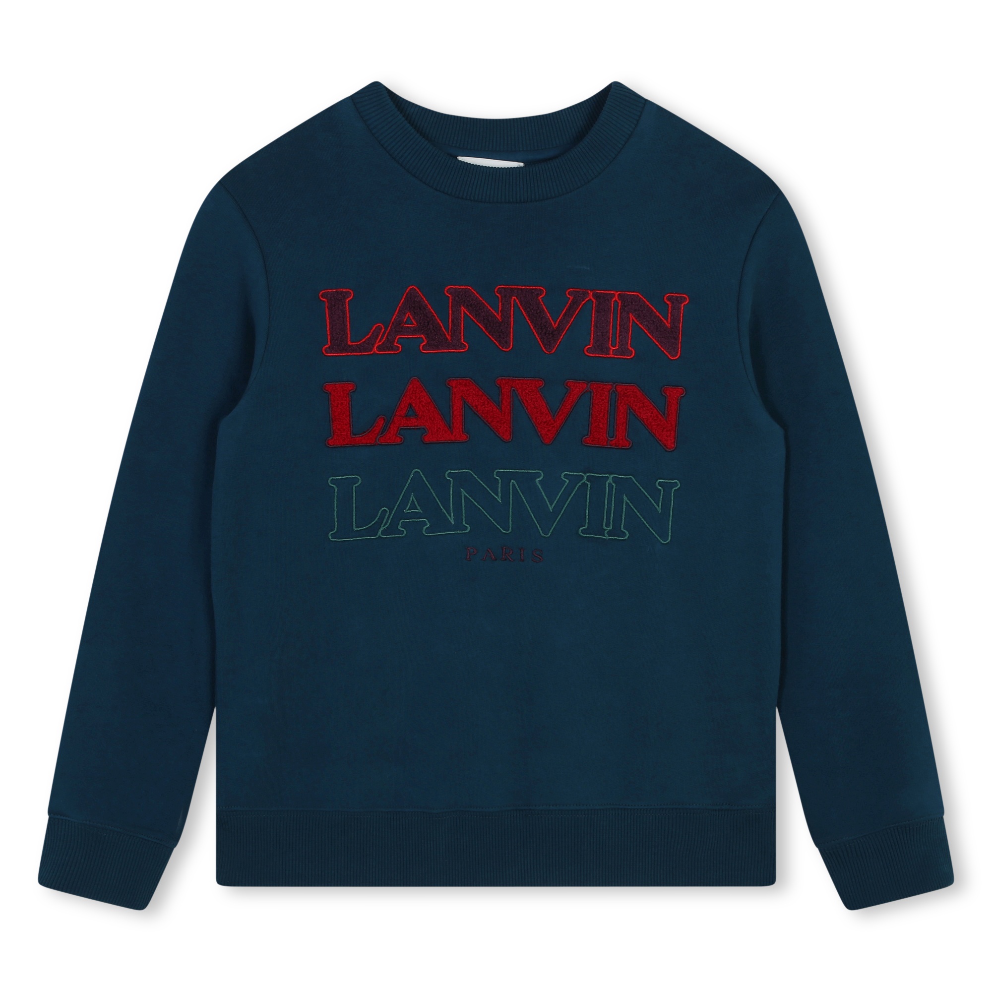 Sweat-shirt à col rond et logo LANVIN pour GARCON